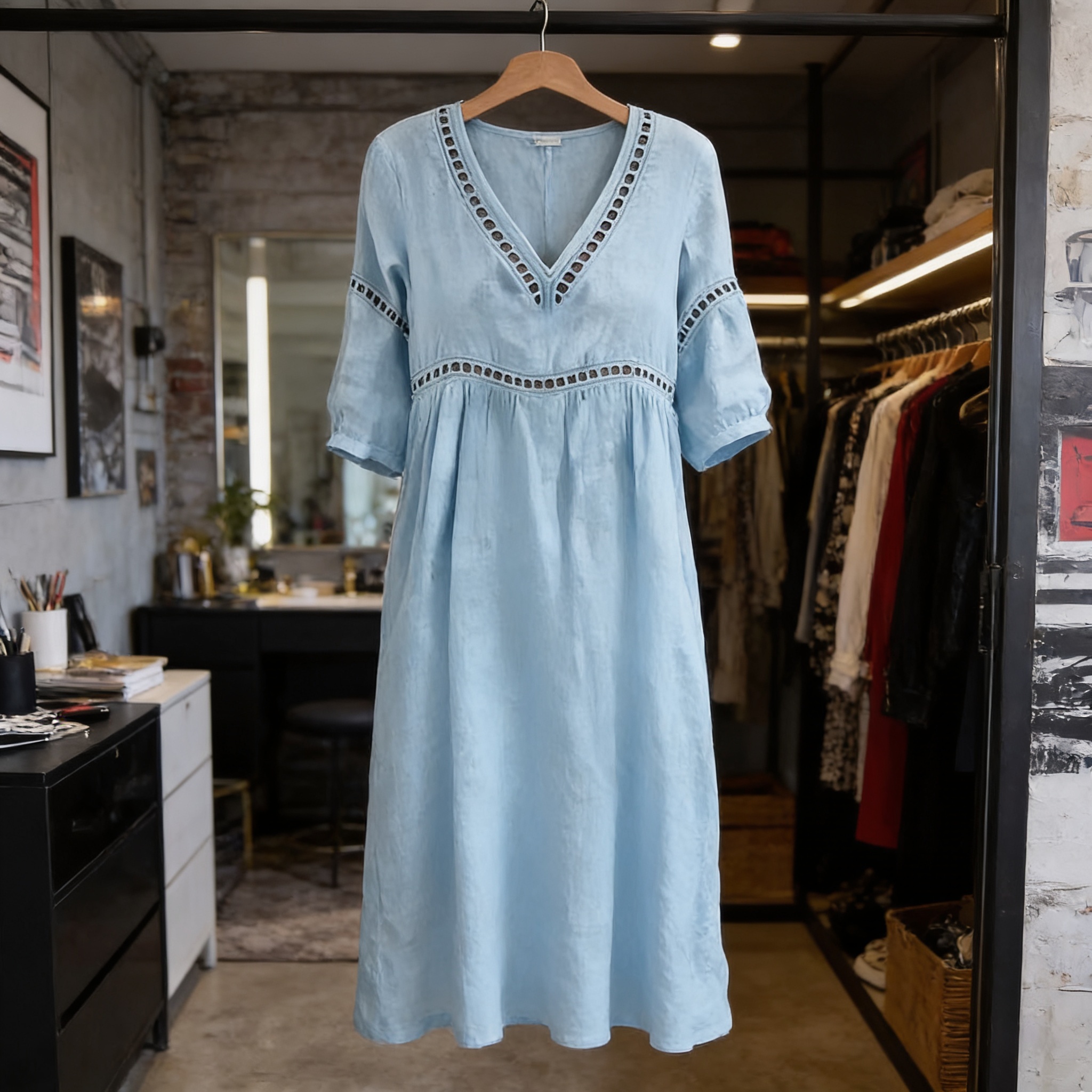 Dress transitioning from day to evening look