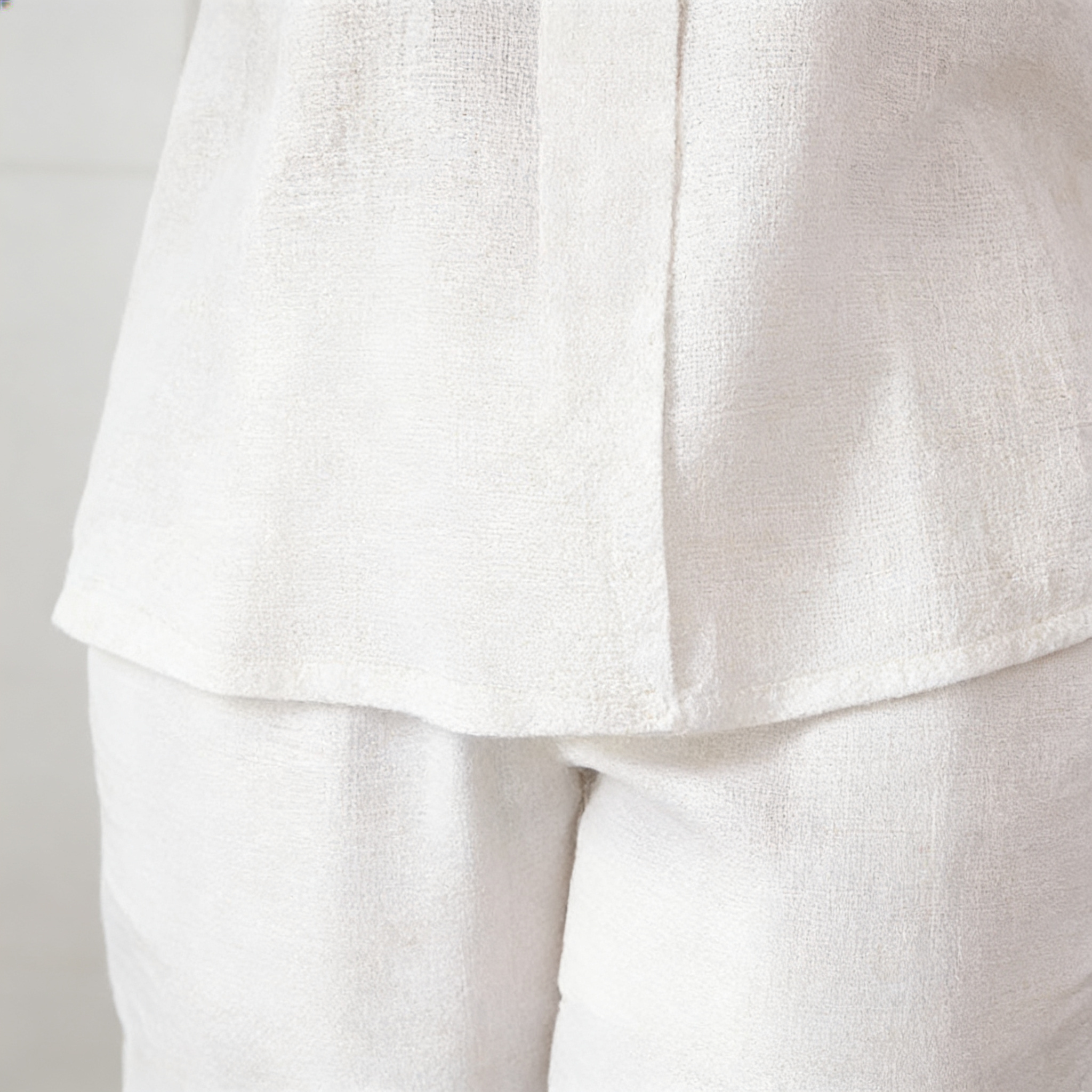 Premium Linen Blend Fabric Texture