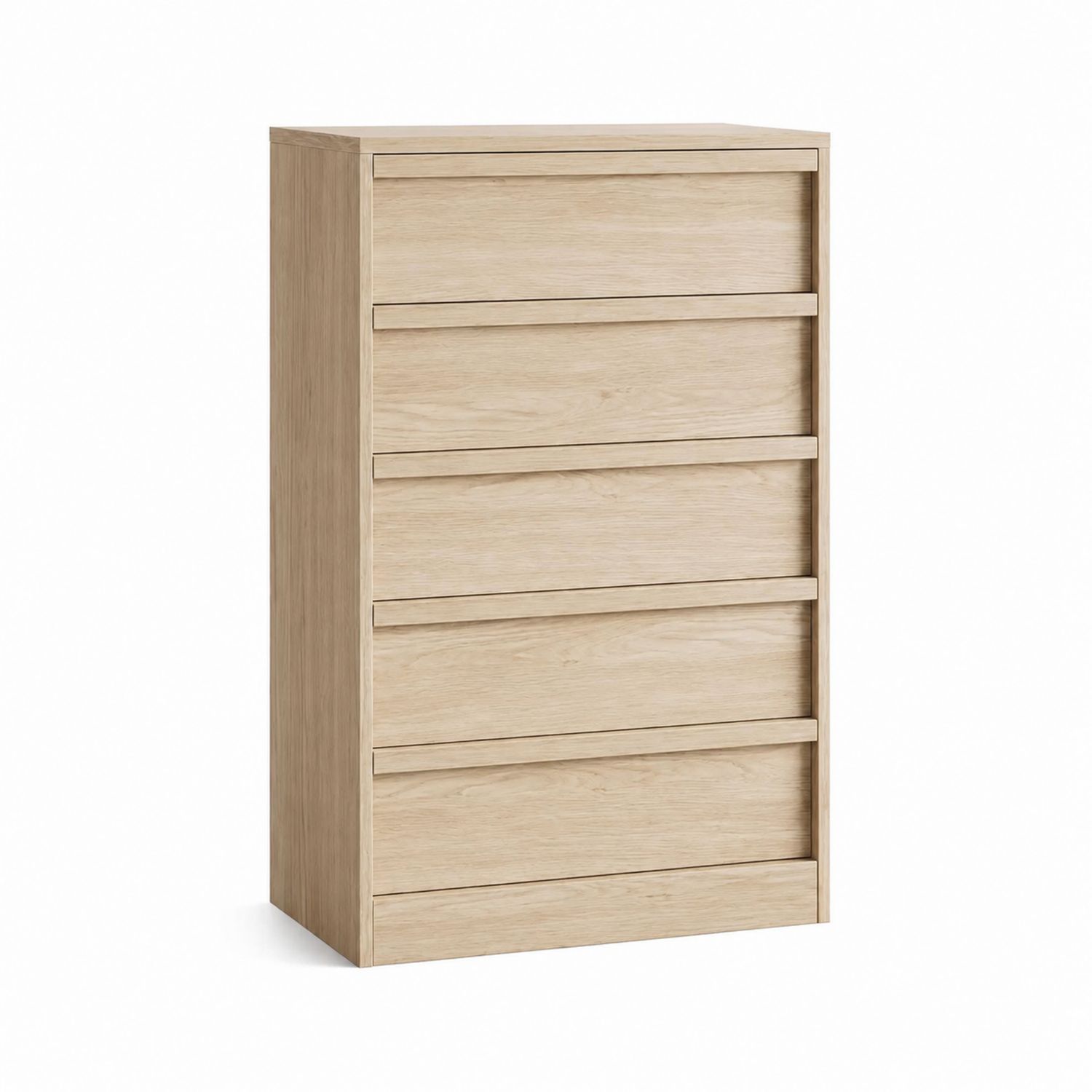 Komoda z 5 szufladami 80x40x120 cm Płyta meblowa Dąb