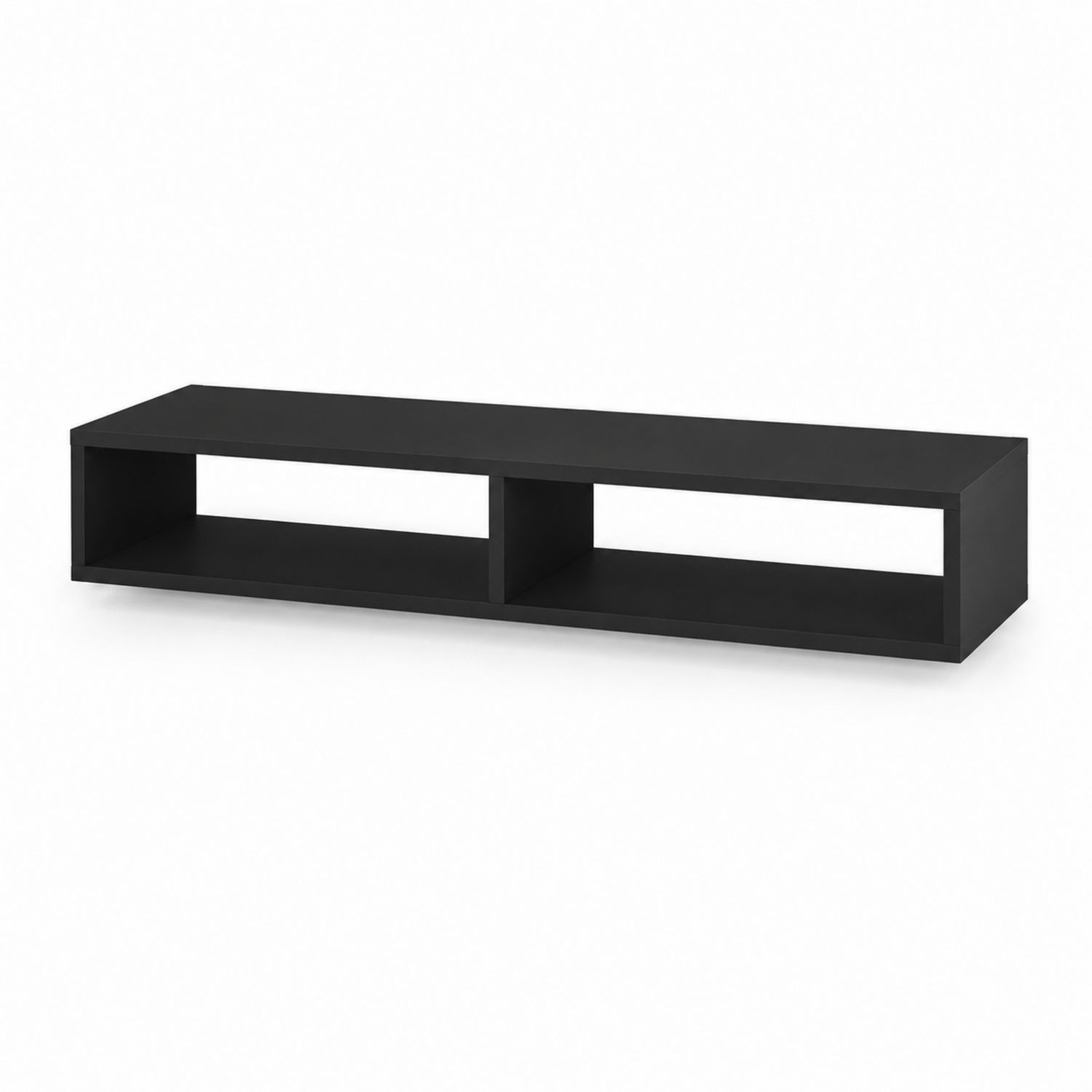 Czarna Wisząca Szafka RTV z MDF 120x30x15 cm