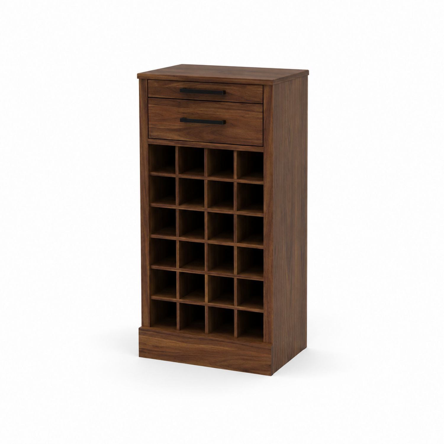 Drewniany stojak na wino z szufladami 60x30x110 cm