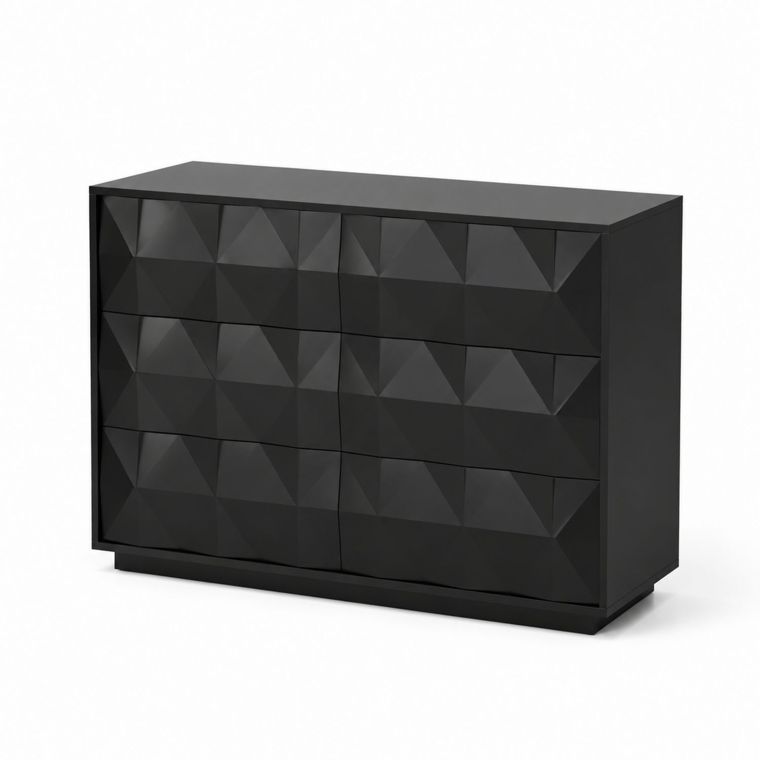 Czarna komoda MDF 3 szuflady 120x80x40 cm