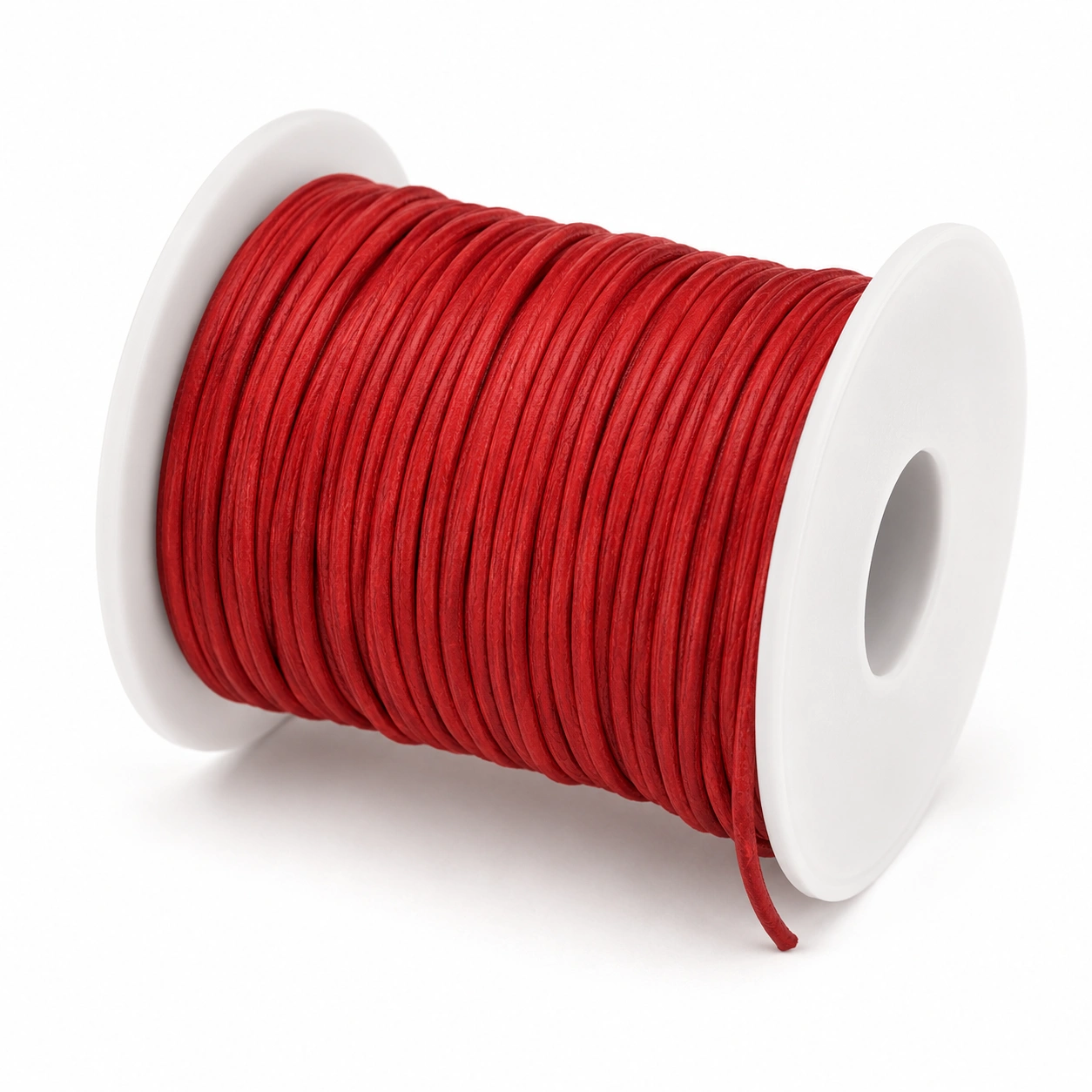 Rotes Lederband auf Rolle 50 m-Tavoraa