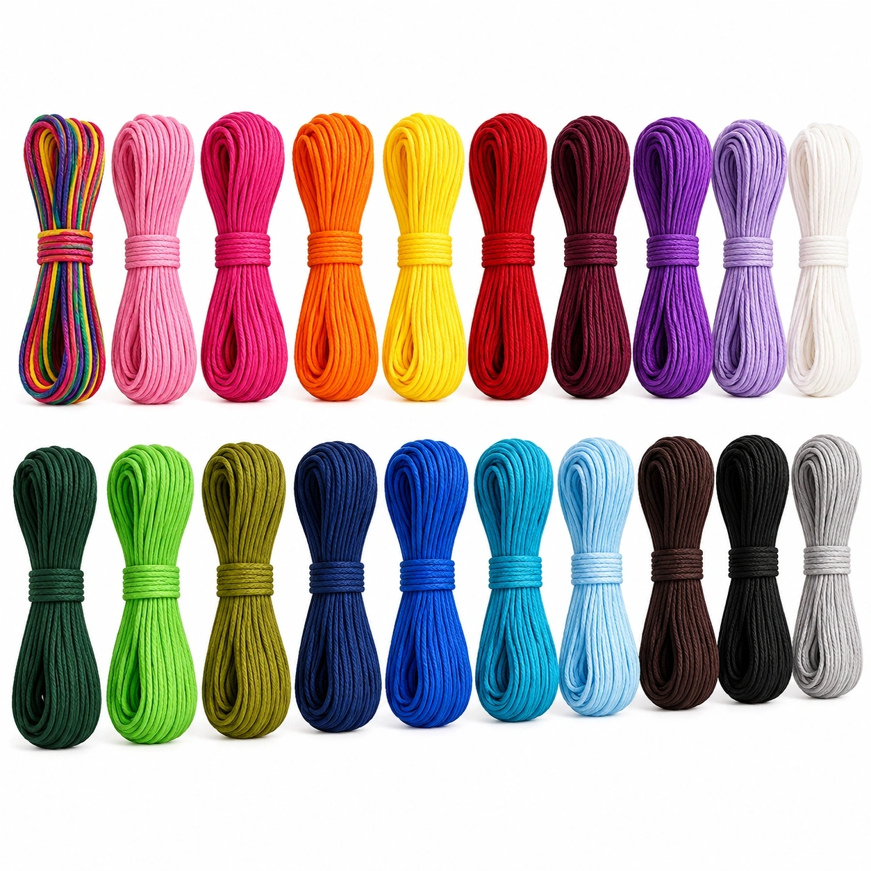 18-farbiges Baumwoll-Wachskordel Set-ArtisanWoodHome