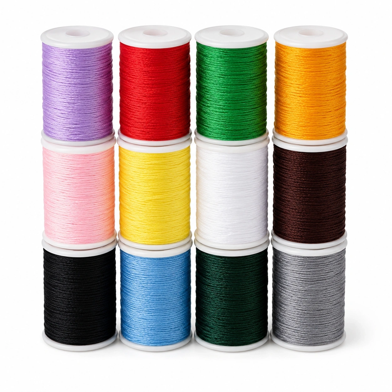 12-farbiges Wachsfaden Spulen Set-ArtisanWoodHome