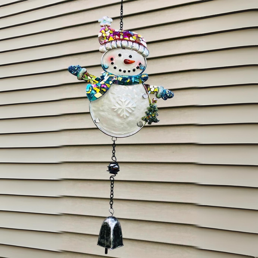 ⛄Snowman Wind Chime | Glass Art