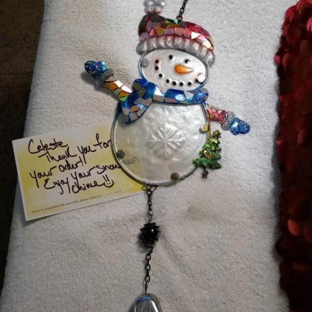 Snowman Wind Chime | Winter Hanging Decoration