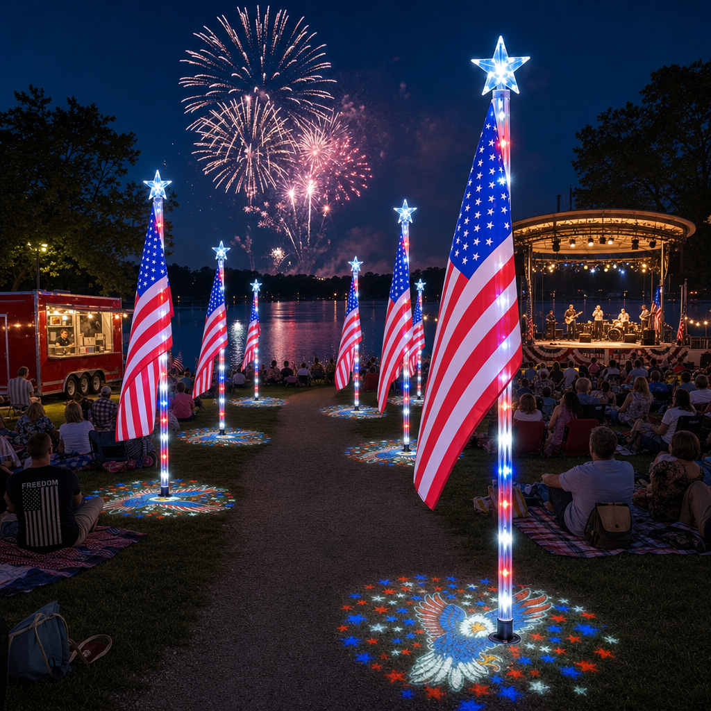 ✨Last Day: 49% OFF🔥 American Flag Pathway Lights –for 250th Independence Celebration 🇺🇸