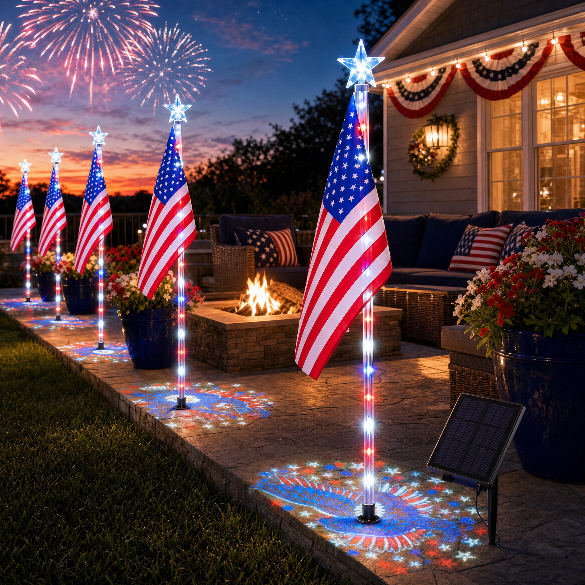 ✨Last Day: 49% OFF🔥 American Flag Pathway Lights –for 250th Independence Celebration 🇺🇸