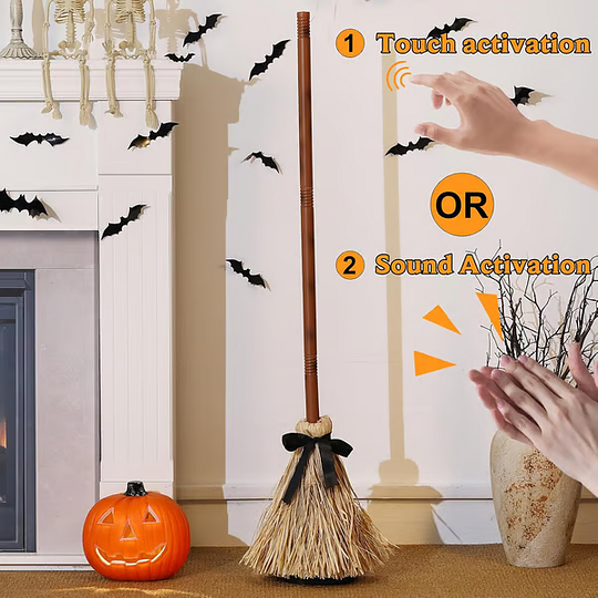 💥Halloween Sale 🧙‍♀️Floating Witch's Broom –Haunted Dancing Broom