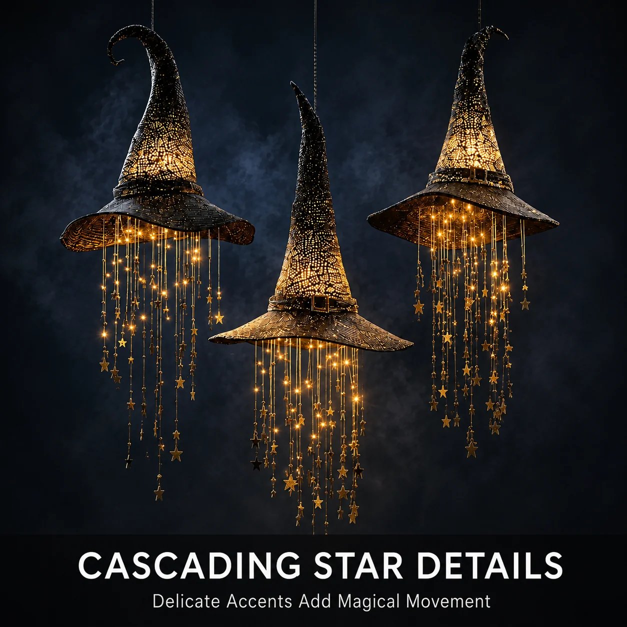 🔥LAST DAY 50% OFF - 🎃Lighted Witch Hat Hanging Chime🧙‍♀️✨