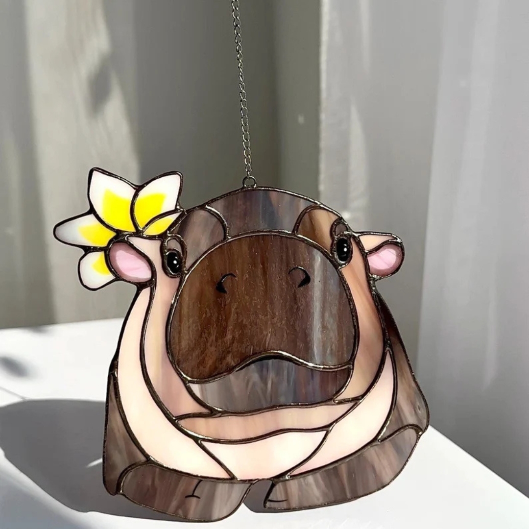 Handmade Cute Hippo Suncatcher | Handmade Gifts