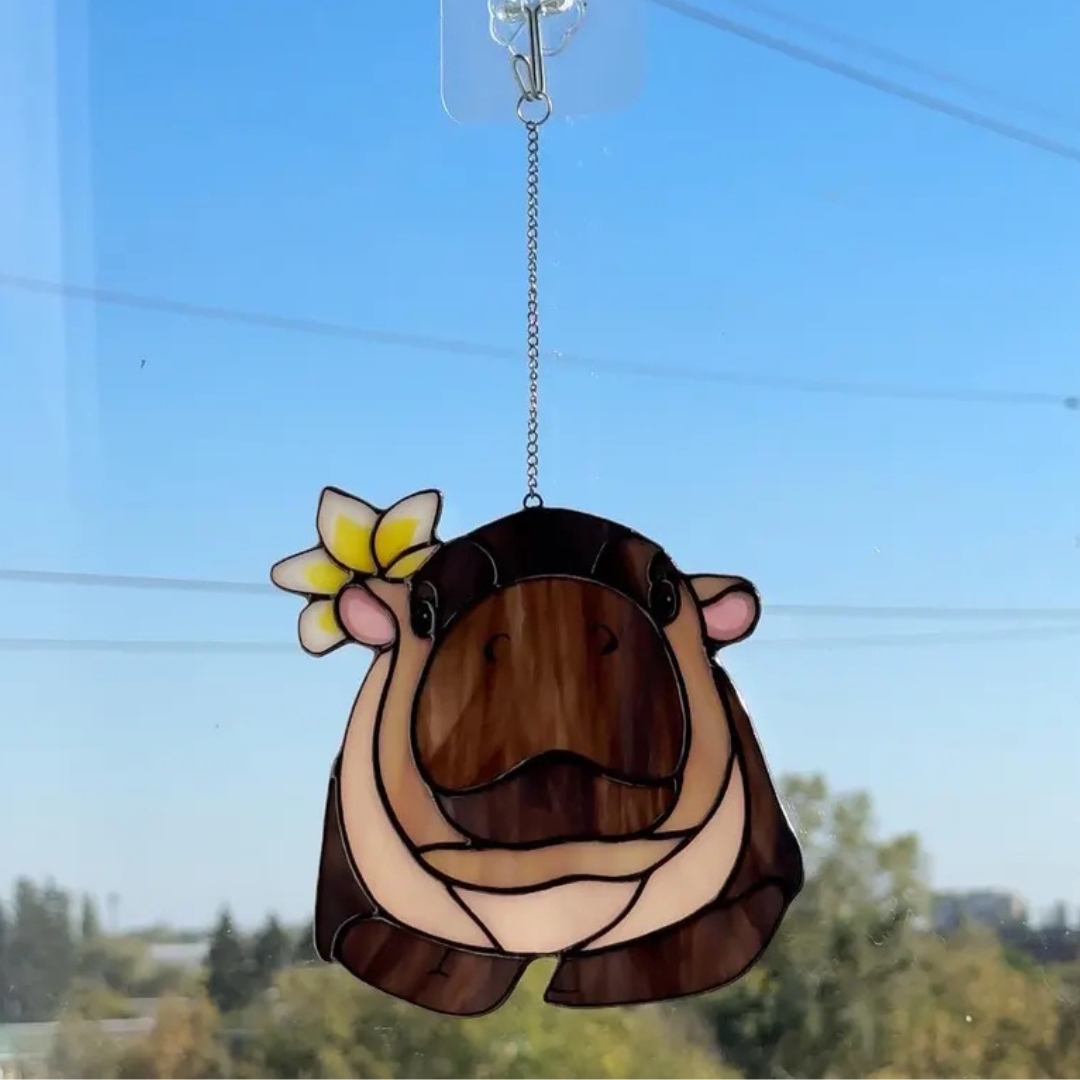 Handmade Cute Hippo Suncatcher | Handmade Gifts