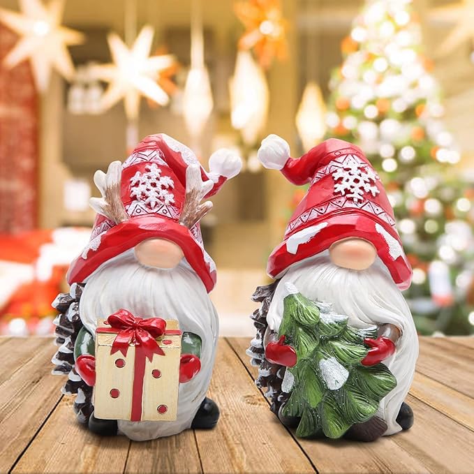 Handmade Christmas gnome ornaments | Handpainted art | Christmas gifts
