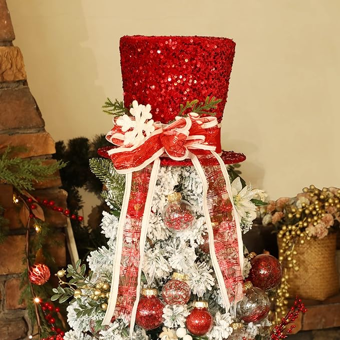 Handcrafted Christmas Tree Topper Hat | Christmas tree decorations | Christmas gifts