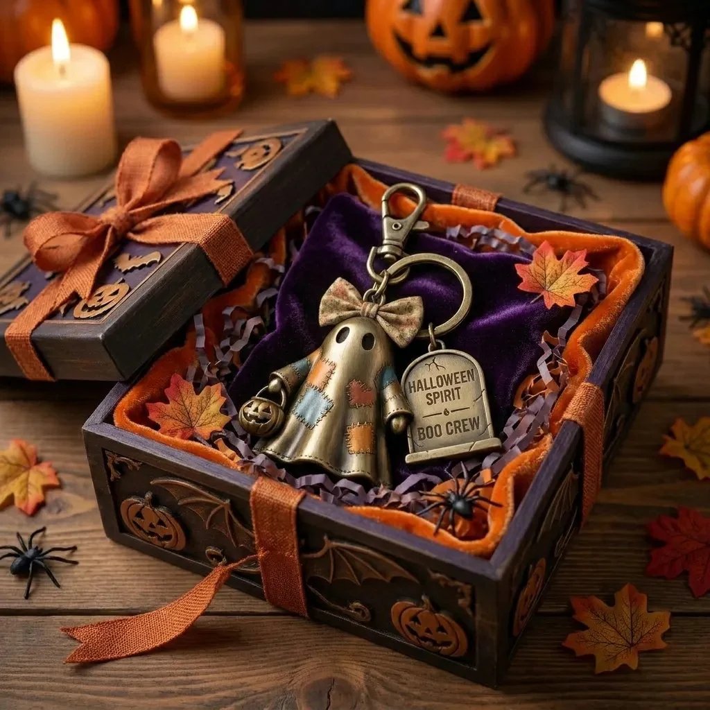 🔥Last Day 49% OFF🔥Halloween Spirit Boo Crew Ghost Keychain