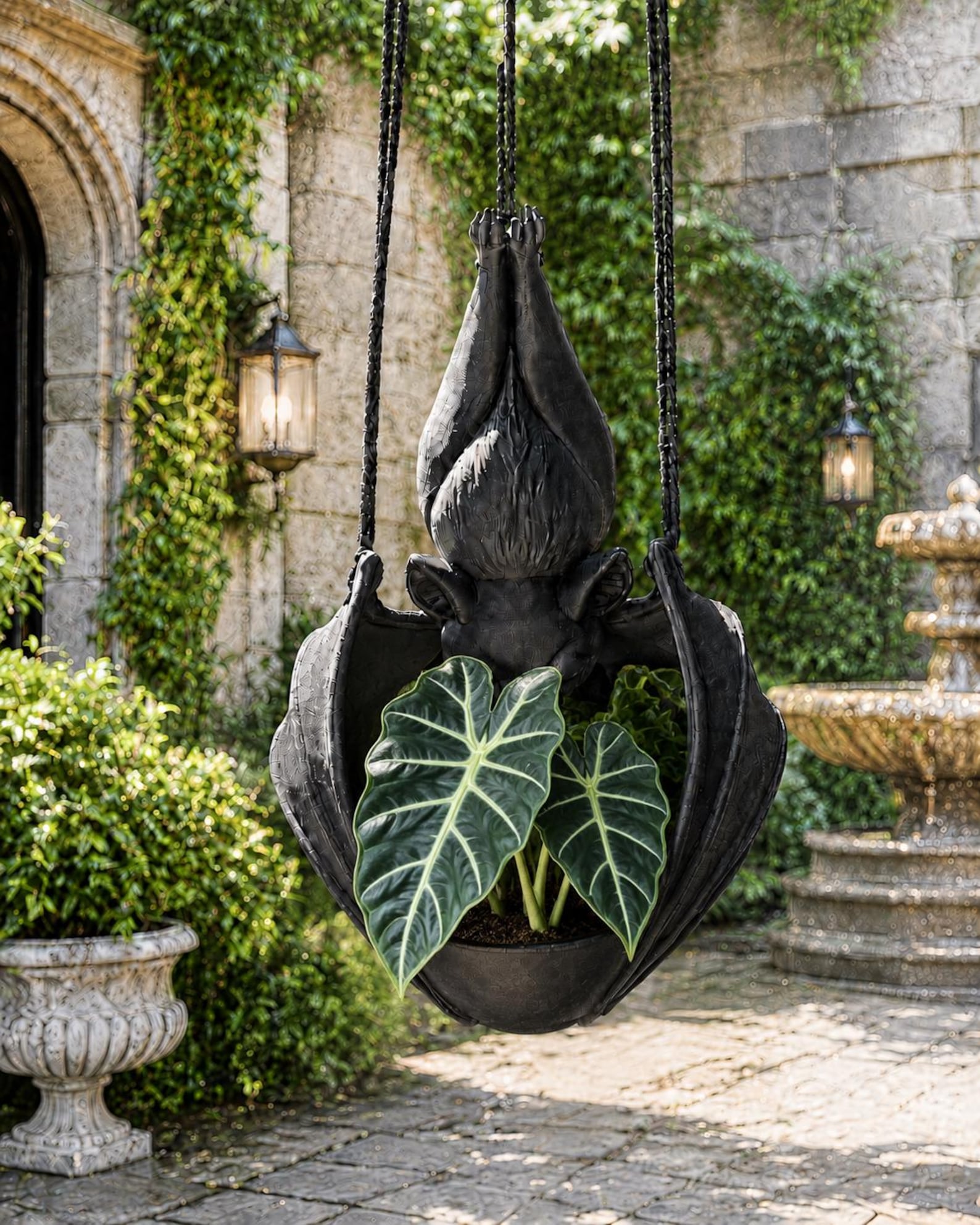 Hanging Bat Plant Pot🎃Spooky Garden Decor Planter