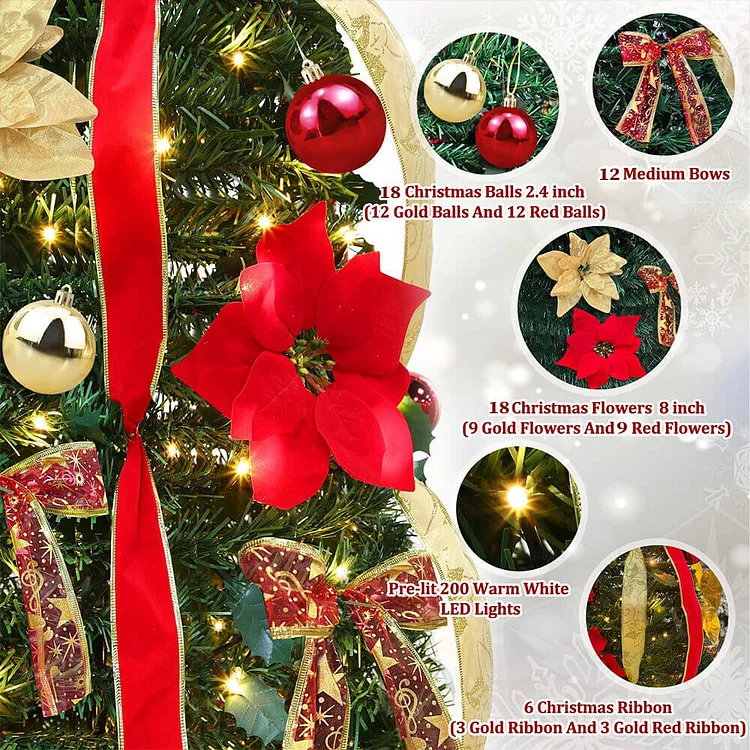 Pop-up Red Christmas Tree | Christmas Decoration