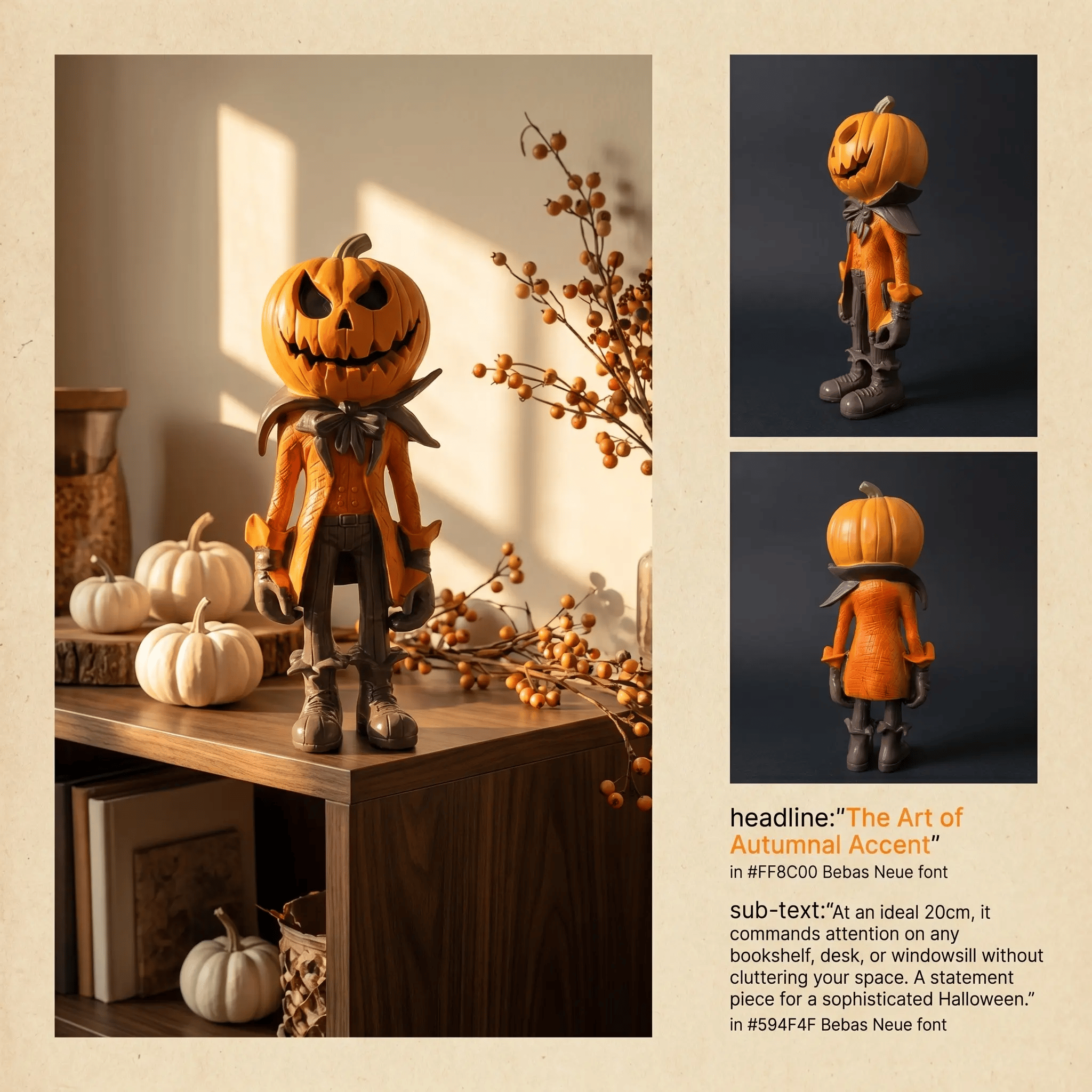 🔥HOT SALE🔥🎁🎉Only $39.9 This Week🌟👻Halloween Pumpkin Man Figurine/Decoration🎃