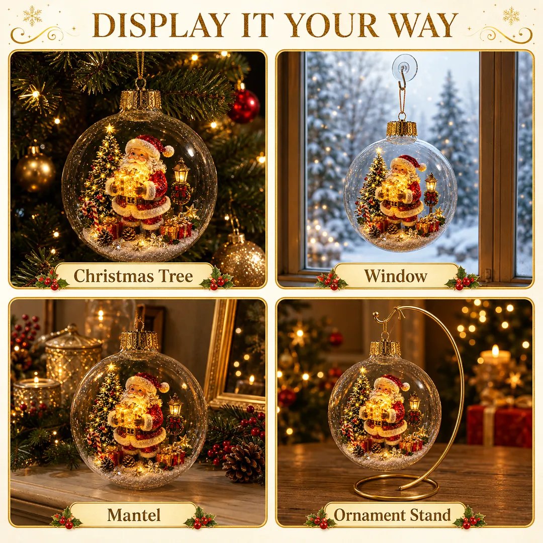 Christmas ornament display options