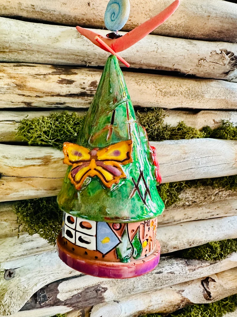 Handmade Ceramic Home Hanging Bell | Ceramic Art | Hand Painted Art