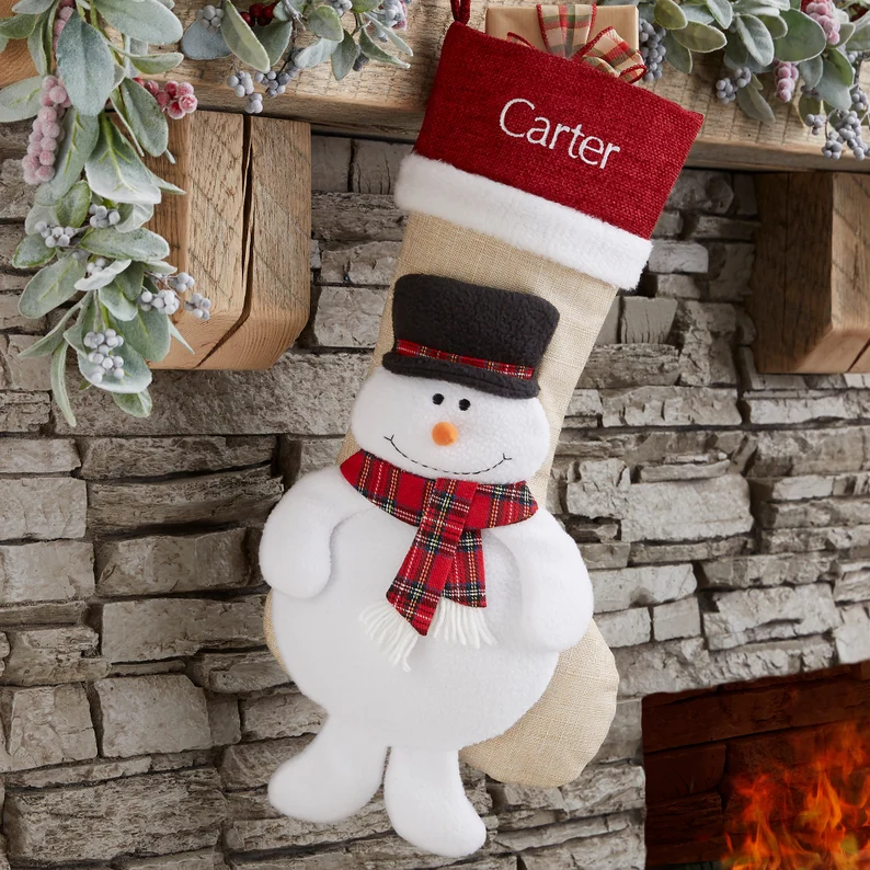 Cheerful Holiday Personalized Christmas Stocking