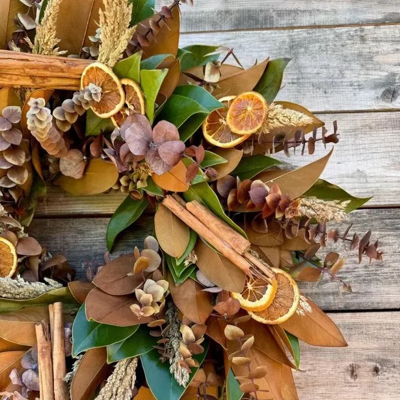 Handcrafted  Fresh Botanical Wreath | Front Door Decoration | Fall Decoration