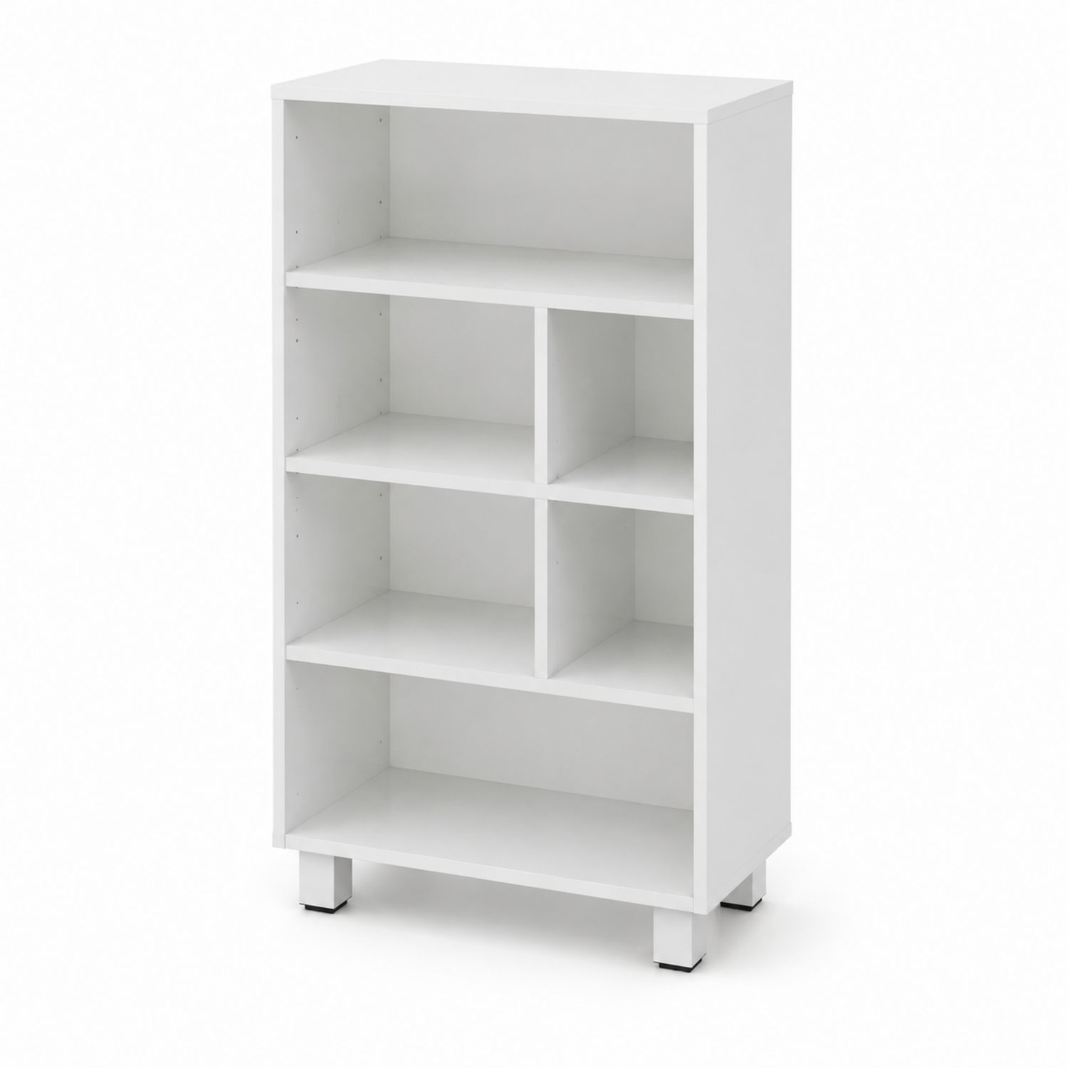 Regał biały z płyty MDF, 6 półek