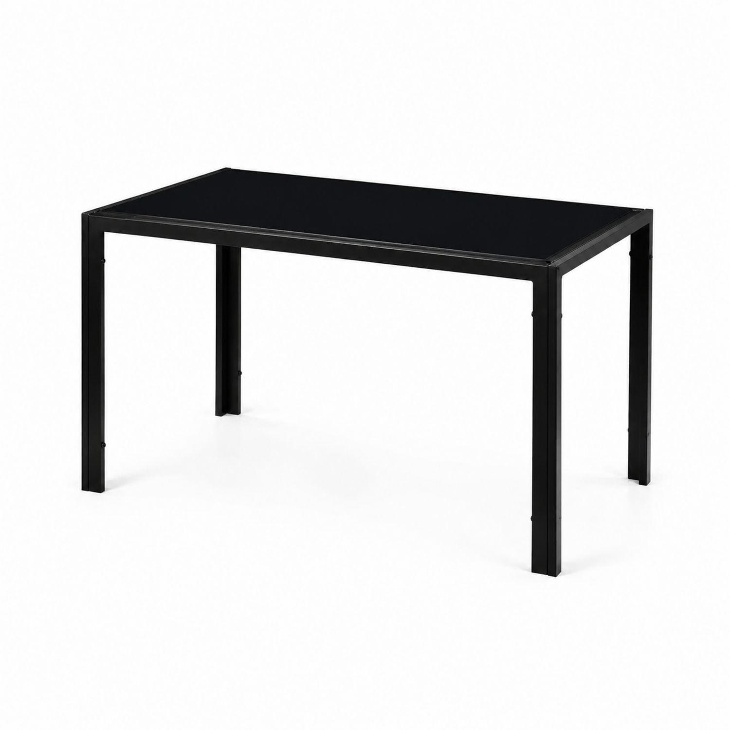 Stół prostokątny 120x75x75 cm szkło hartowane czarny