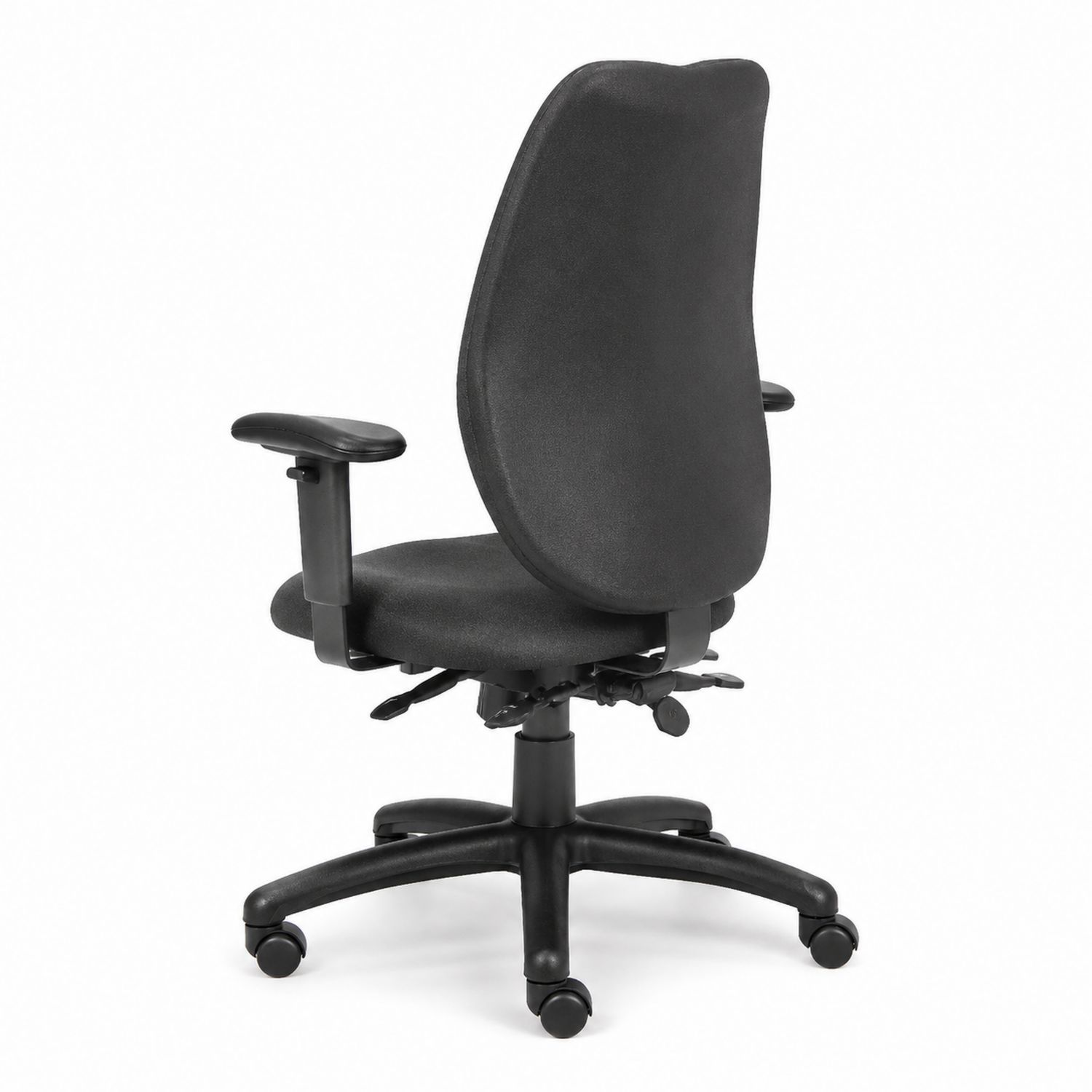 Ergonomiczny czarny fotel biurowy z poliestru i tworzywa sztucznego