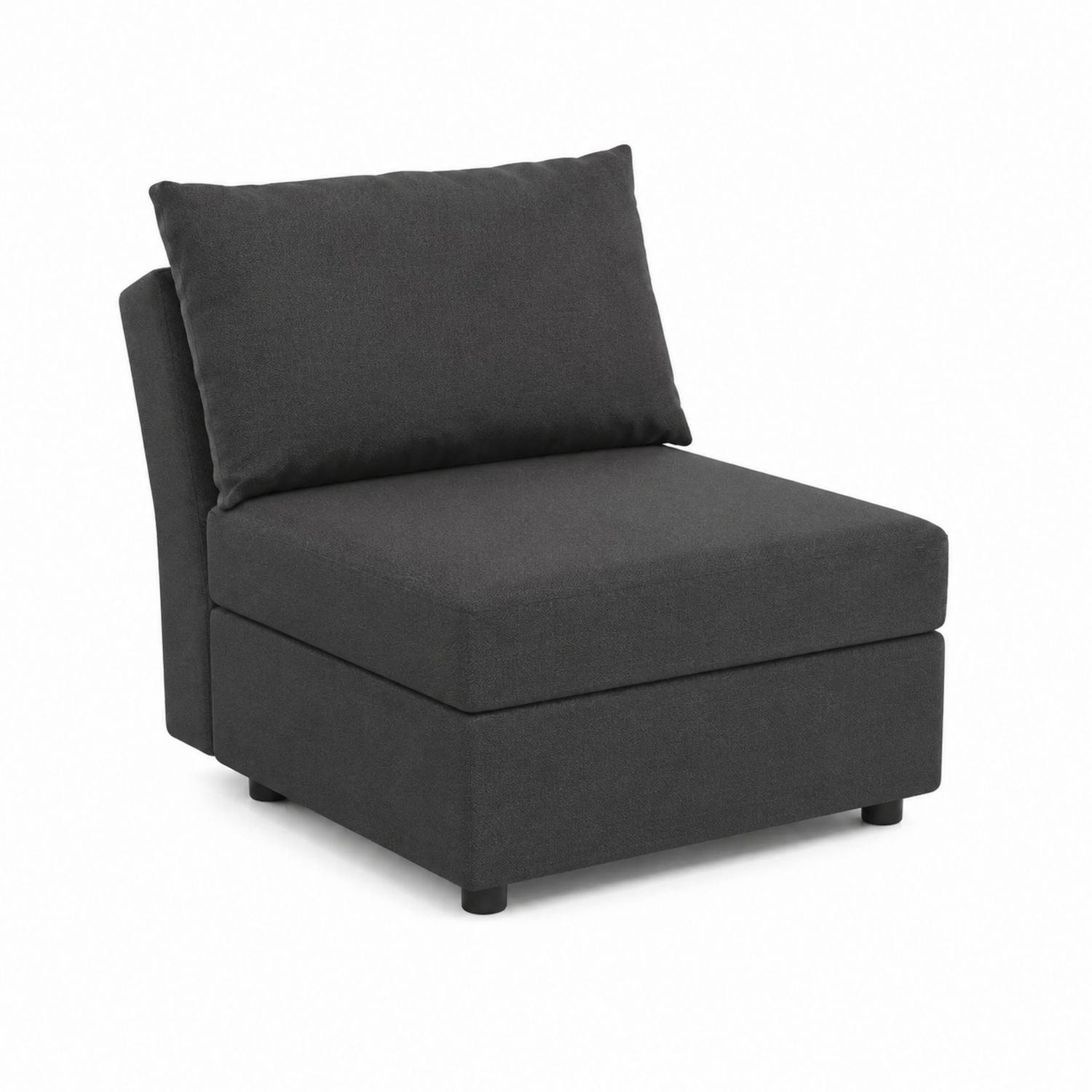 Sofa modułowa z tkaniny poliestrowej ciemnoszara 100 cm x 80 cm x 75 cm