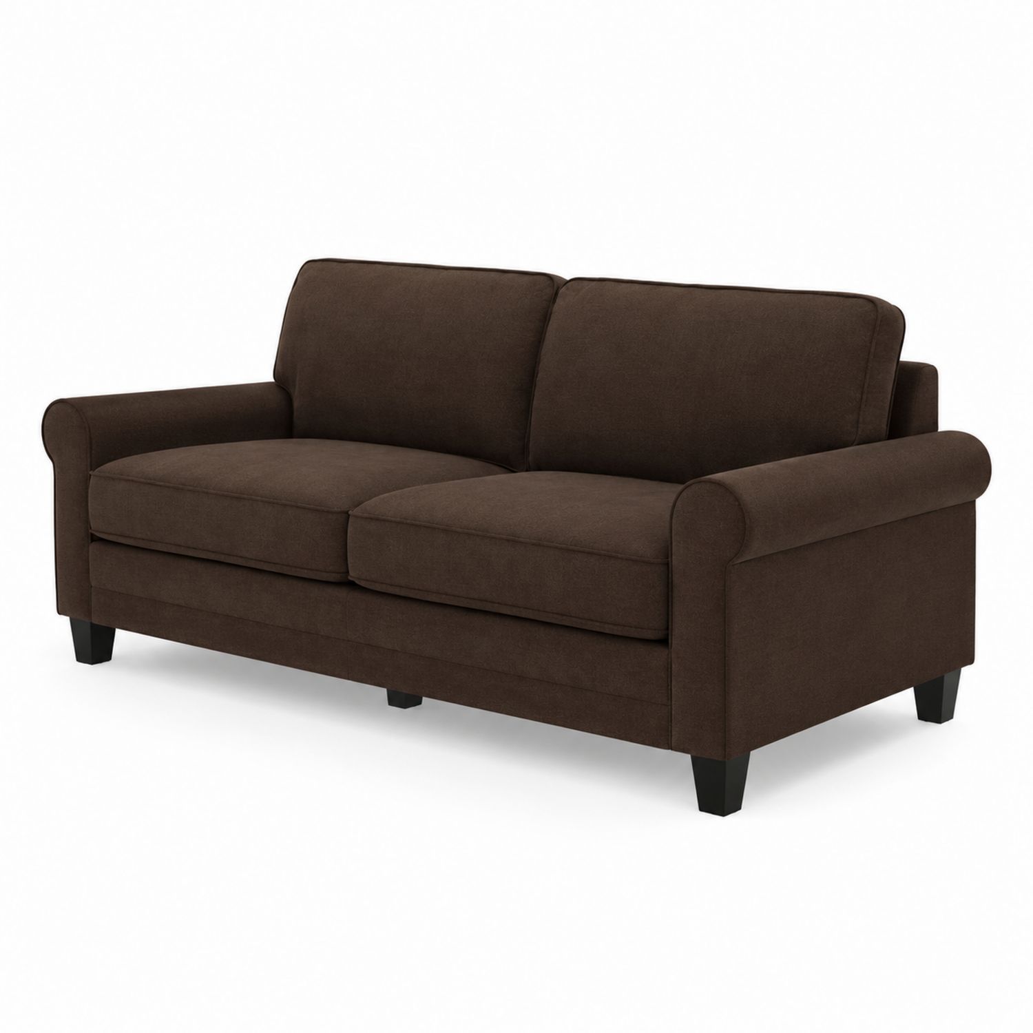 Trzyosobowa sofa z tkaniny w kolorze Brązowym