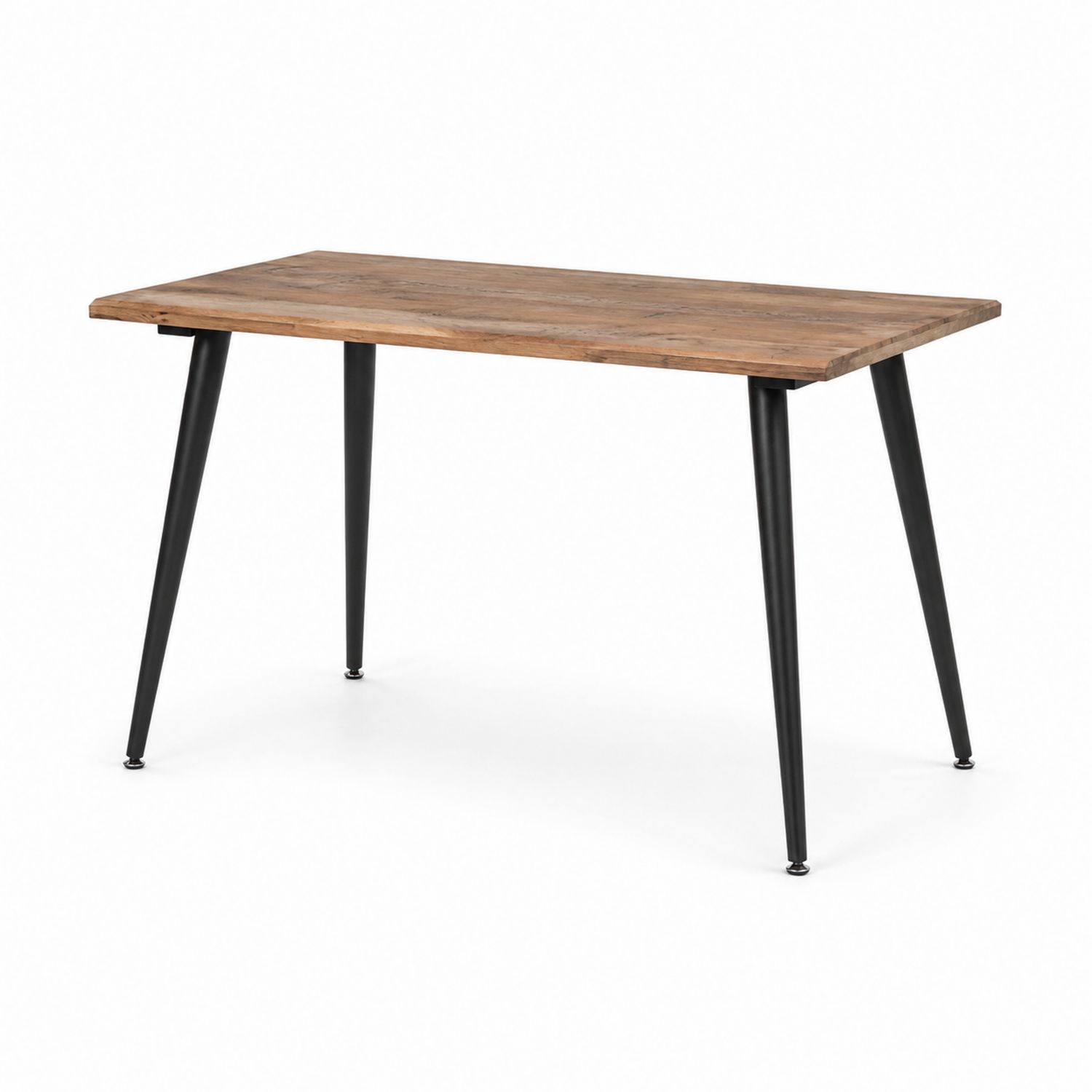 Stół jadalniany prostokątny 120x60 cm drewno sosnowe stal czarna