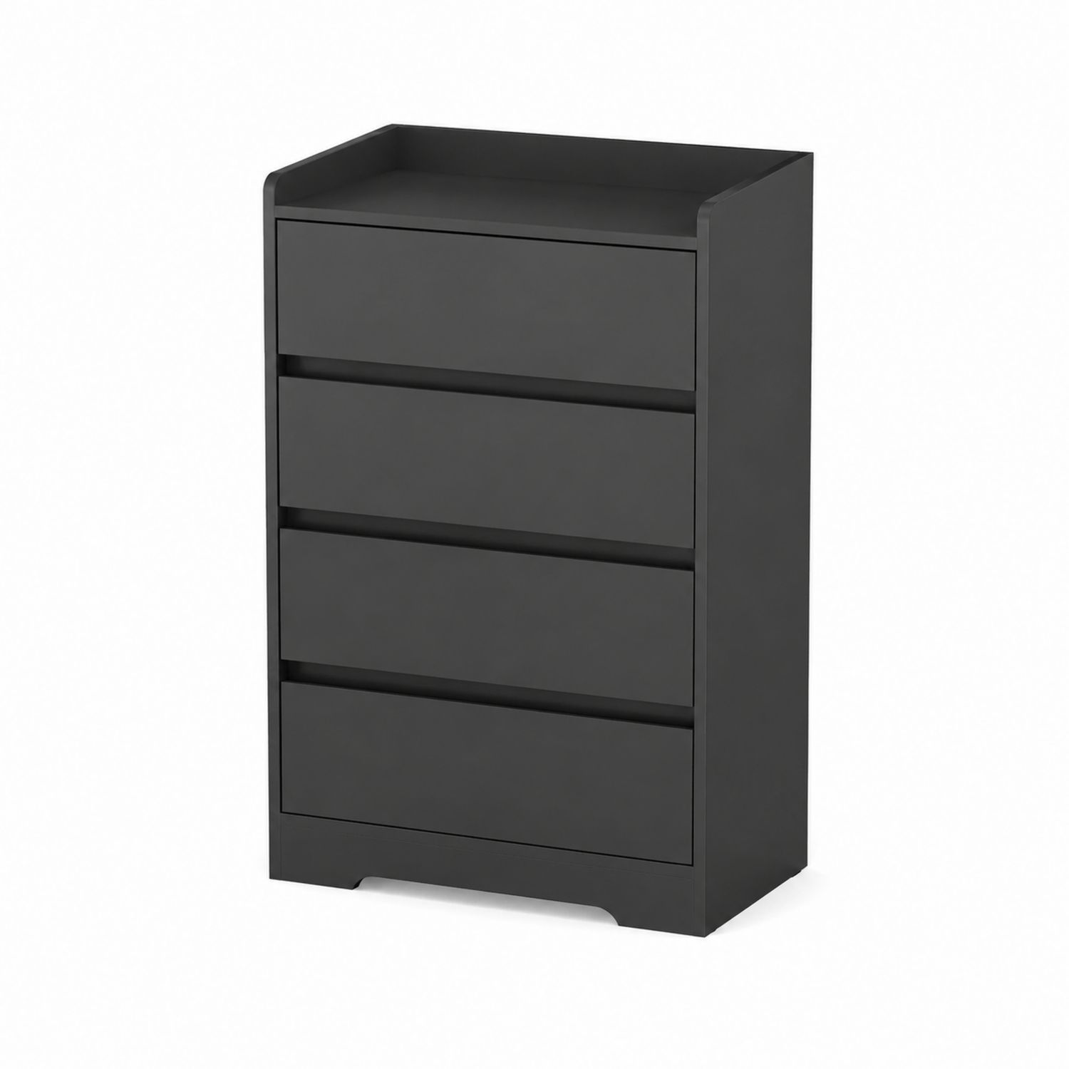 Czarna komoda z płyty MDF z czterema szufladami 80x40x120 cm