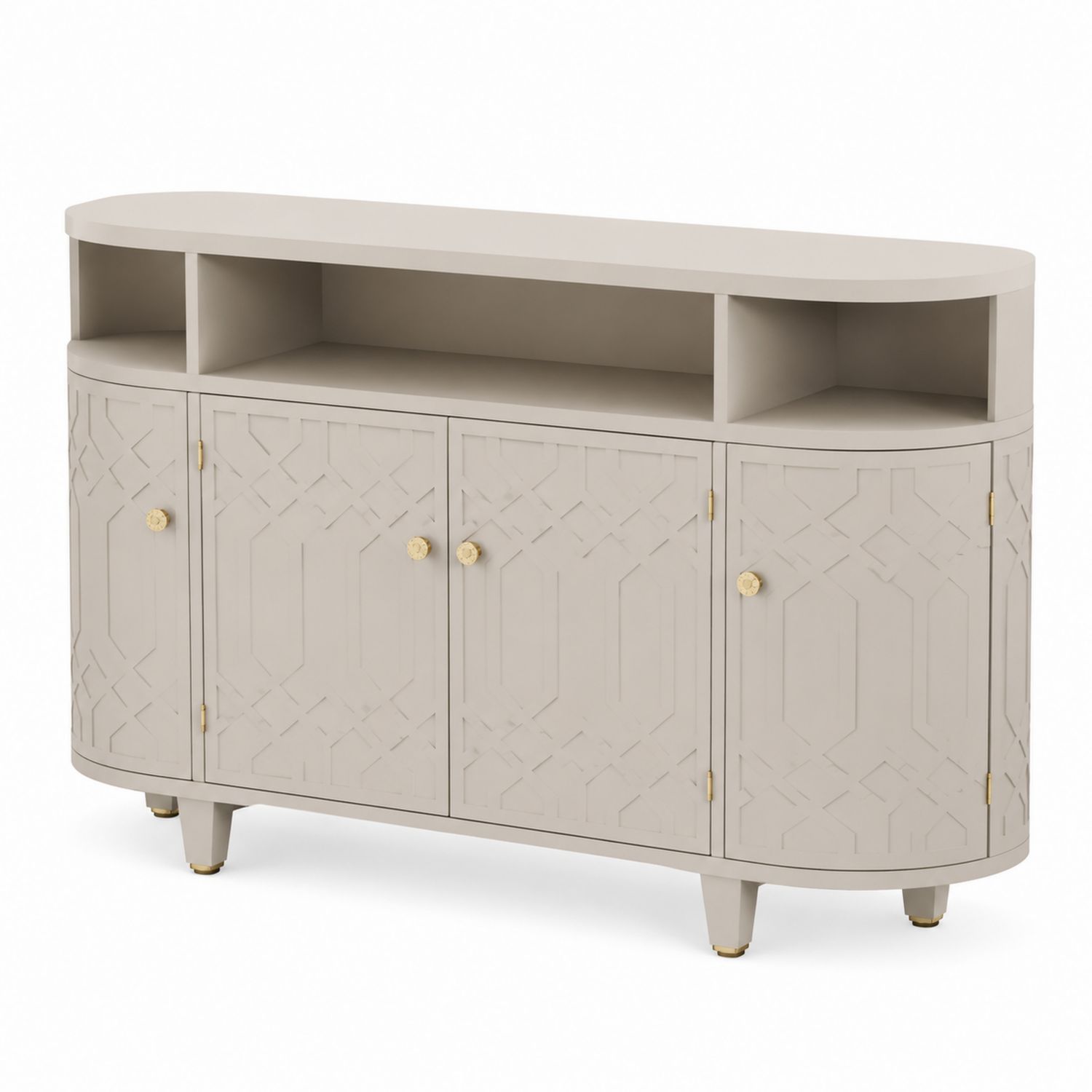 Sideboard Holz Beige mit 4 Türen