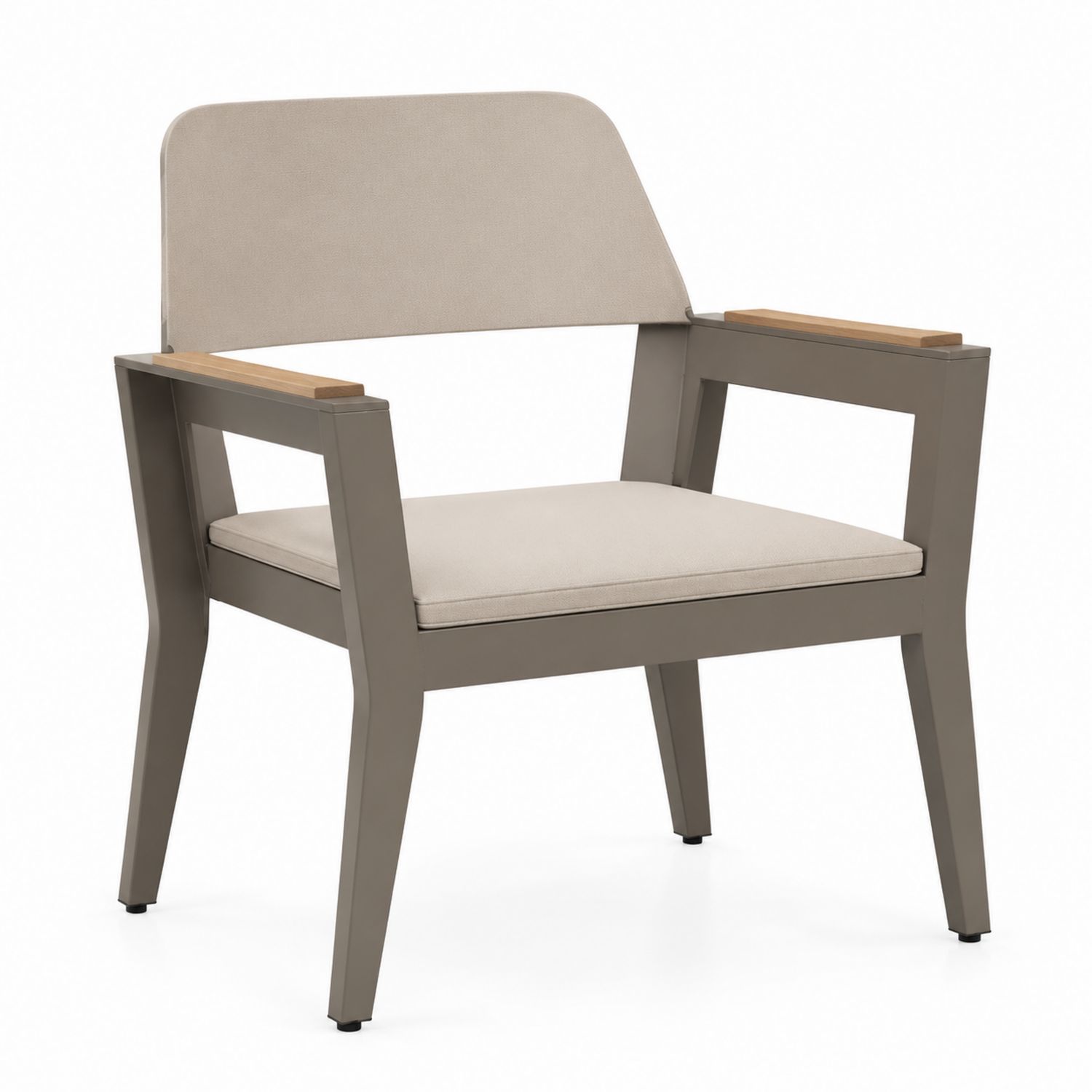 Outdoor-Stuhl Aluminium mit Polyester-Sitz Beige
