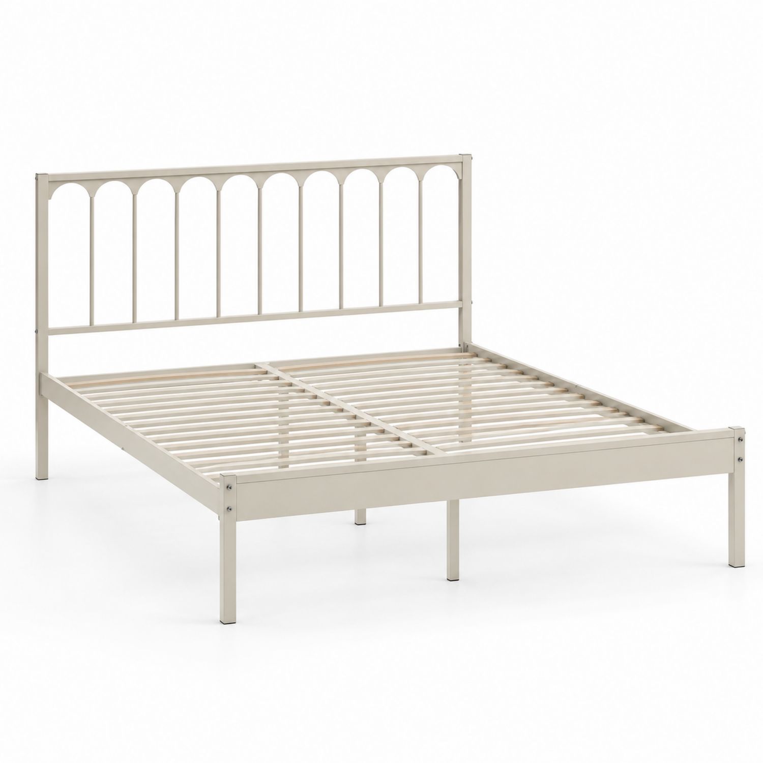 Metallbett Stahl Beige 140x200 cm