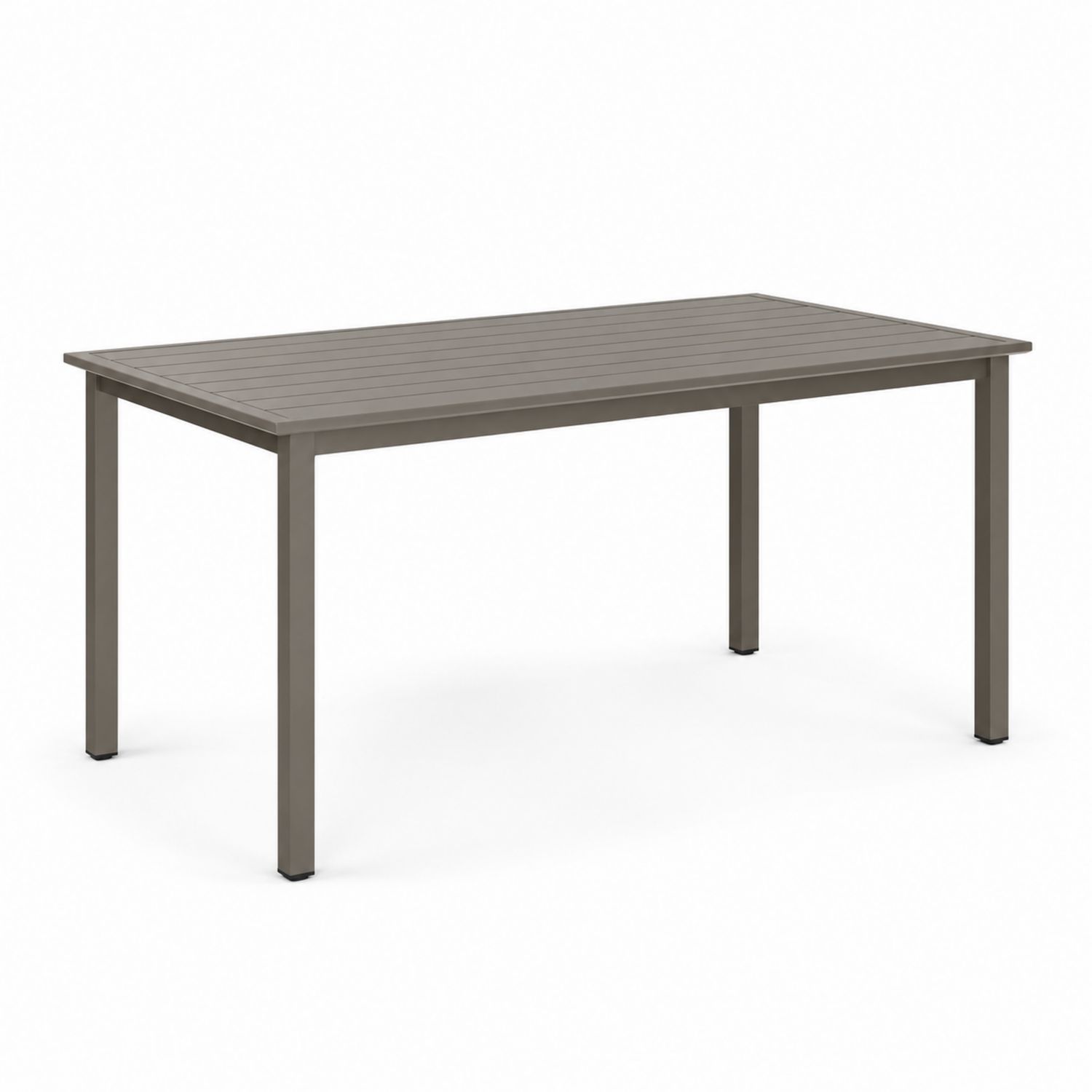 Rechteckiger Outdoor Esstisch aus Aluminium in Grau