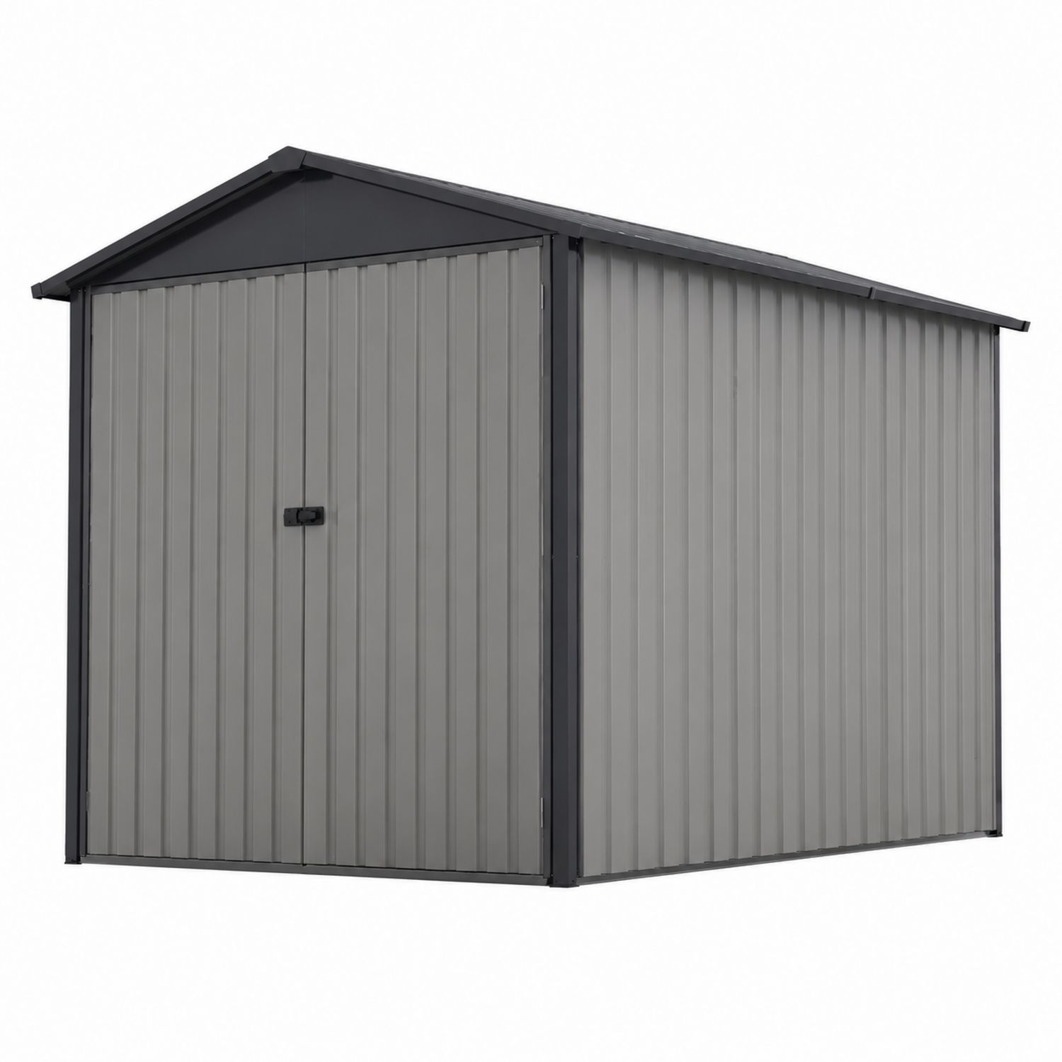 Metall Geräteschuppen Grau 213cm x 127cm x 185cm