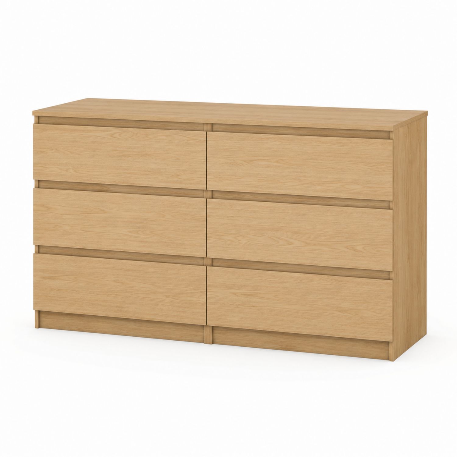 Kommode Eichenholz mit 6 Schubladen 120x40x80 cm