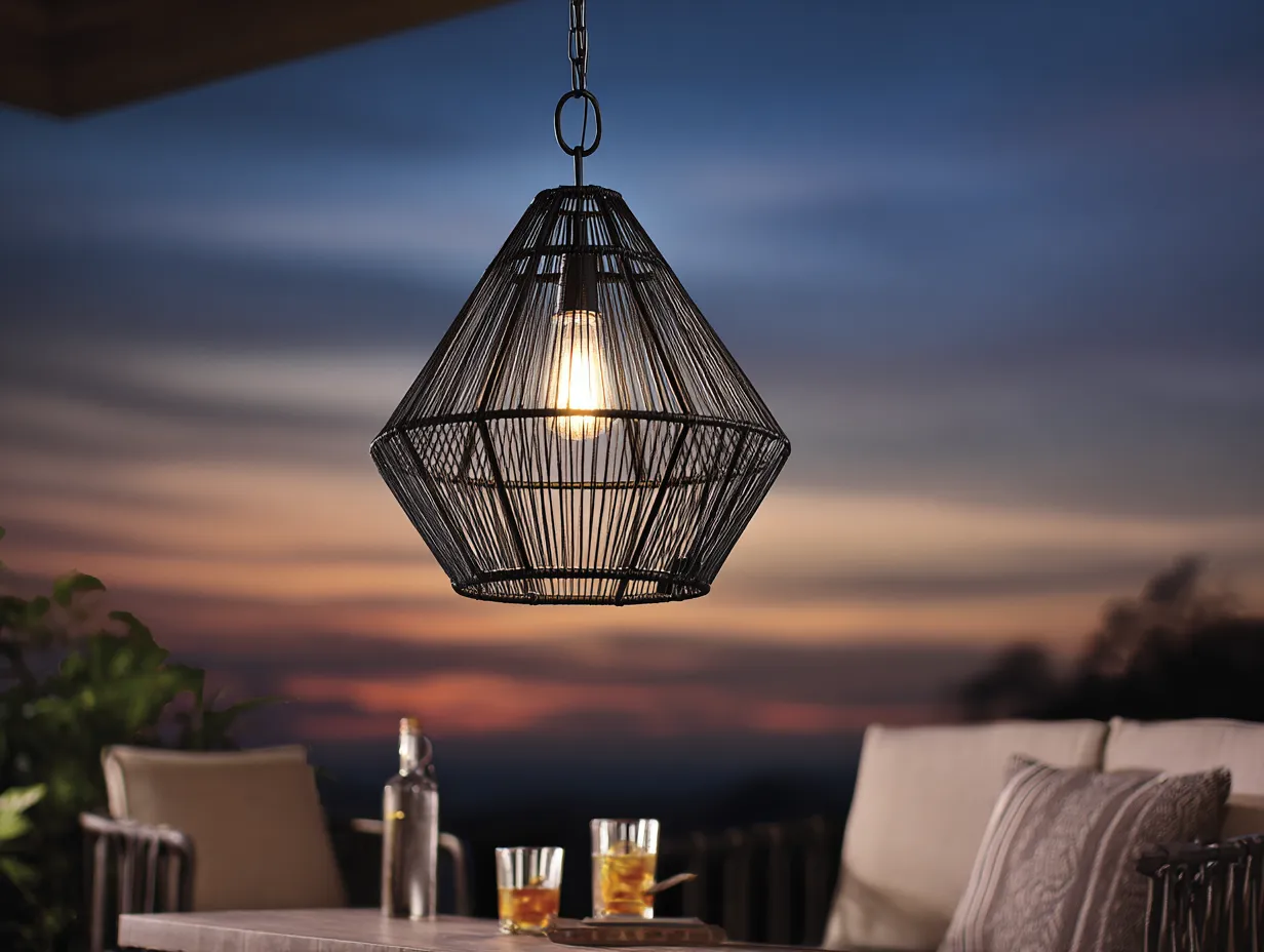Hängelampe rechteckig Glas 92x18x18 cm - Cremeweiß und Anthrazit - Outdoor Balkenleuchte-Hadorfahaus