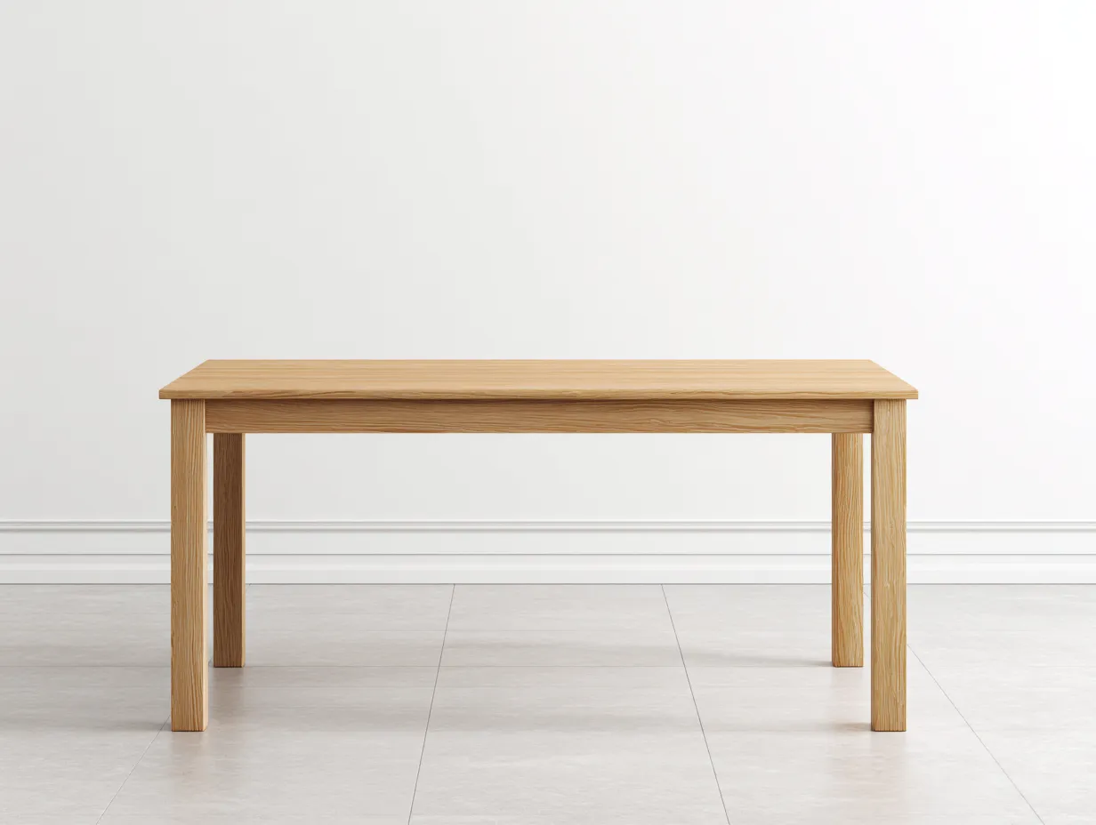 Esstisch 160x85x75 cm - Eiche natur - schlichter Holztisch für das Esszimmer-Hadorfahaus