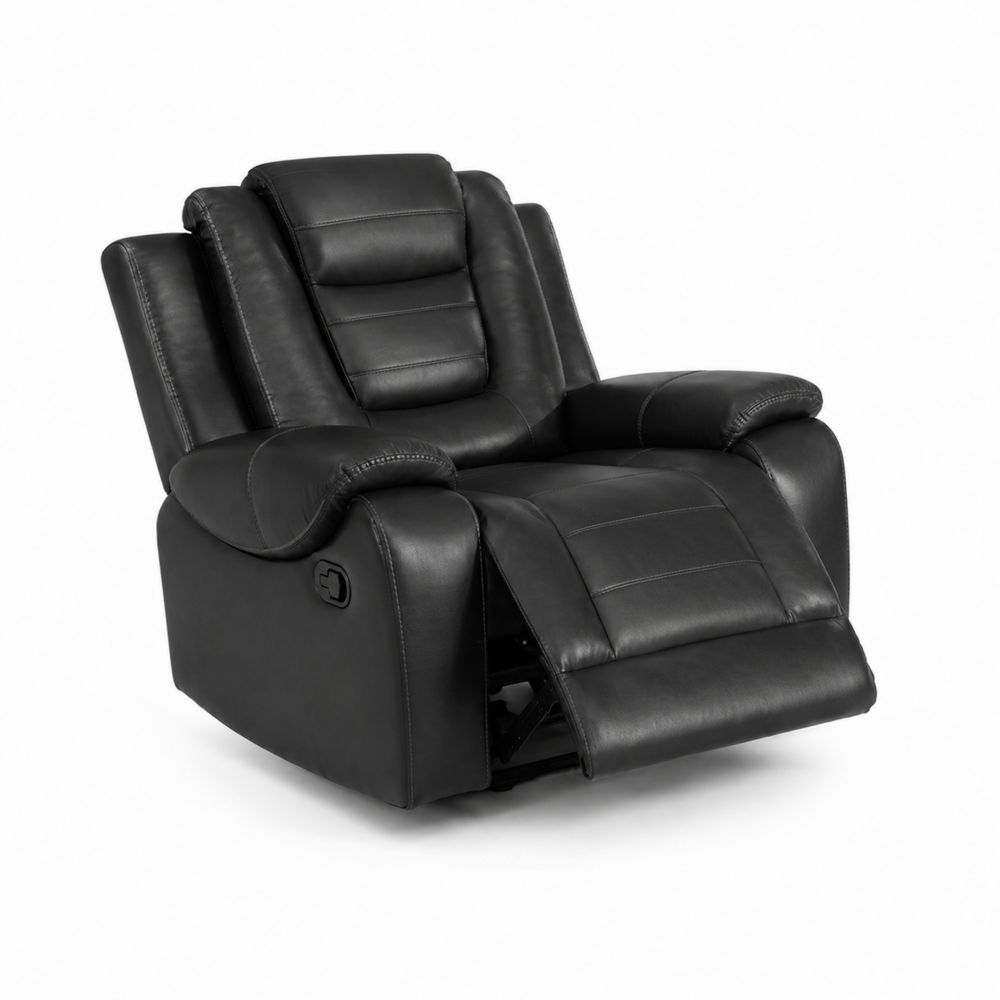 Fauteuil inclinable en cuir synthétique Noir