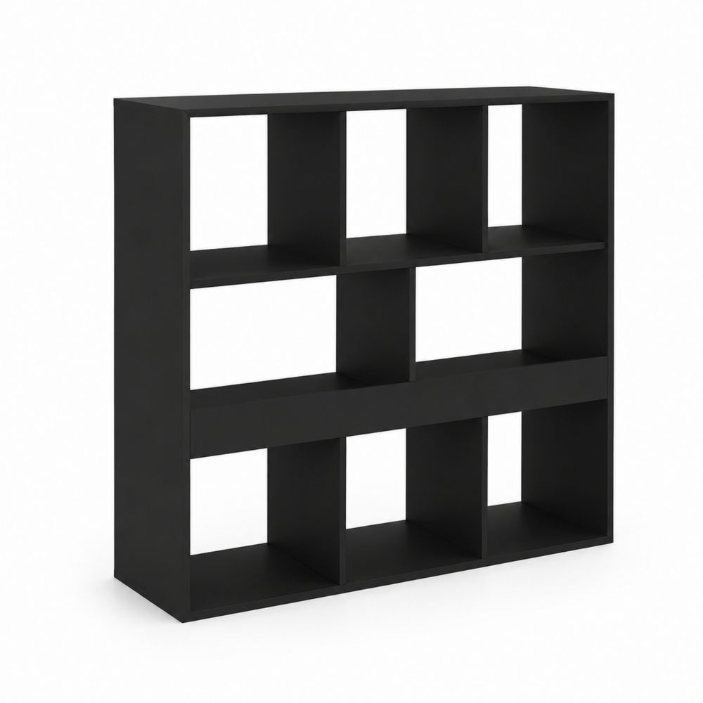 Étagère en bois noir 120x32x120 cm