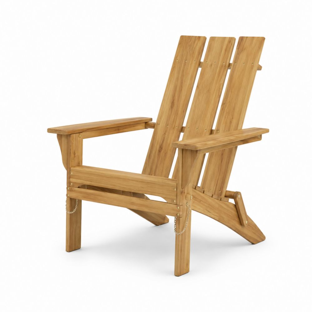 Chaise Adirondack en bois d'acacia Naturelle