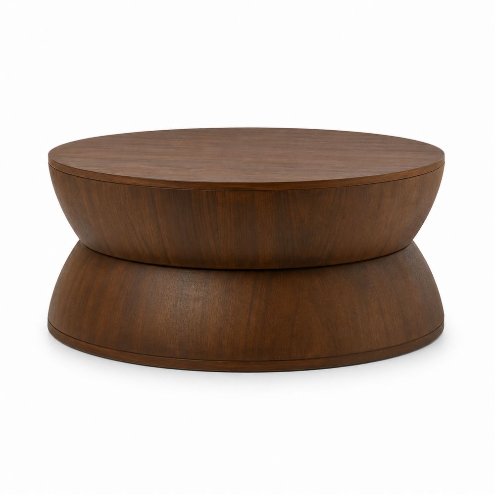 Table basse en bois massif Noyer 90 cm