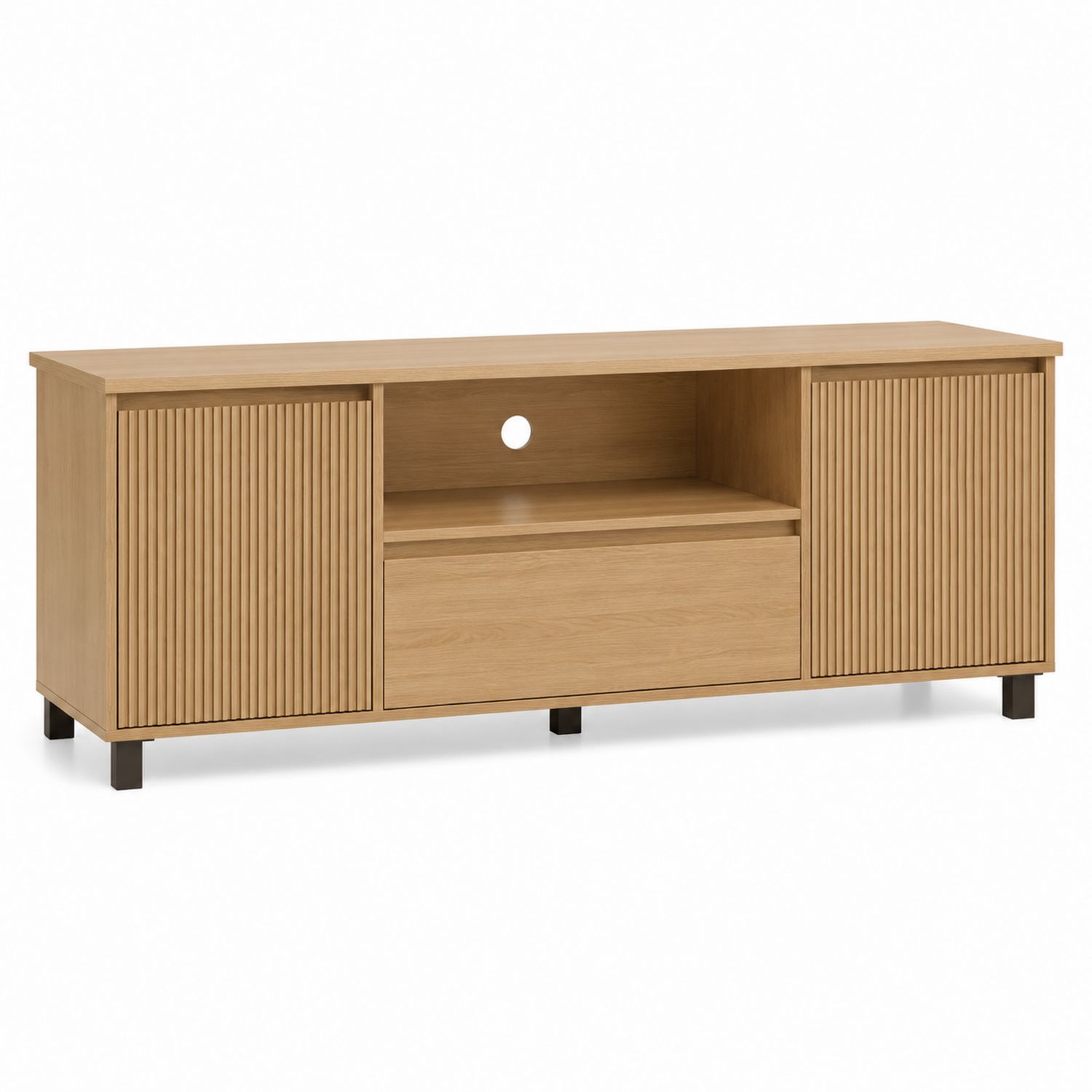 TV-Schrank MDF mit Türen und Schublade 150x40x55 cm
