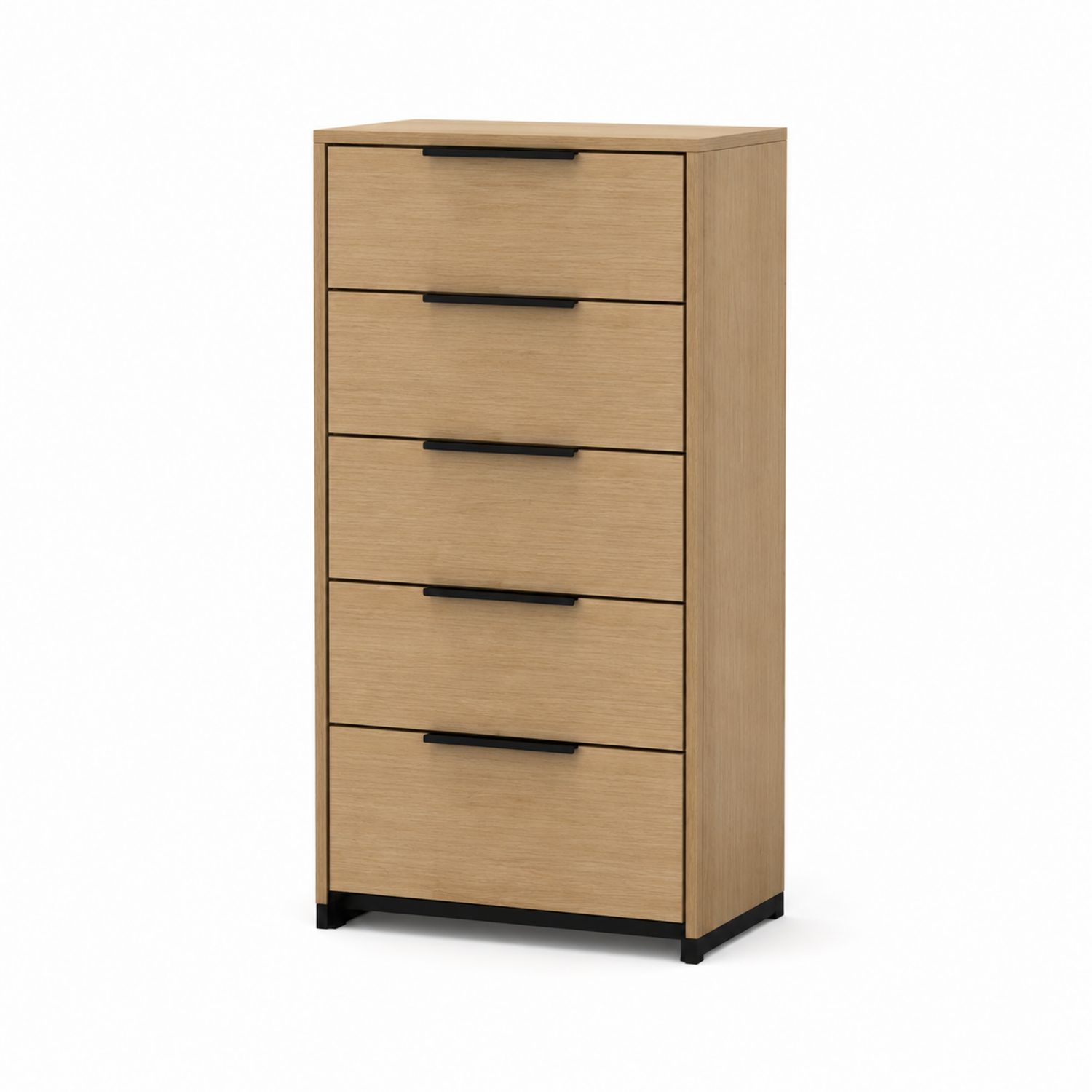 Kommode mit 5 Schubladen aus Eichenfurnier