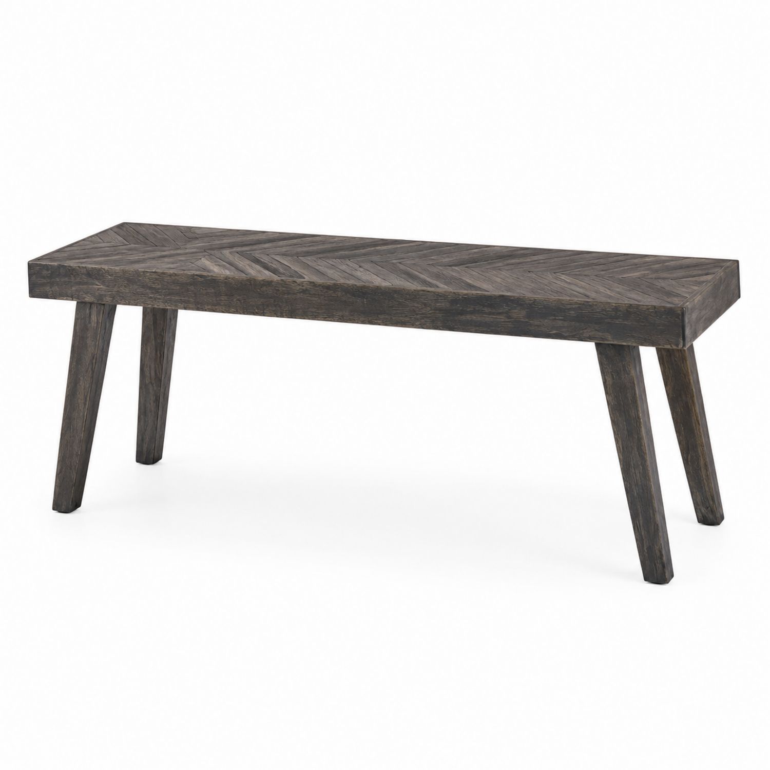Bank rechteckig aus Holz dunkelbraun 120cm x 35cm x 45cm