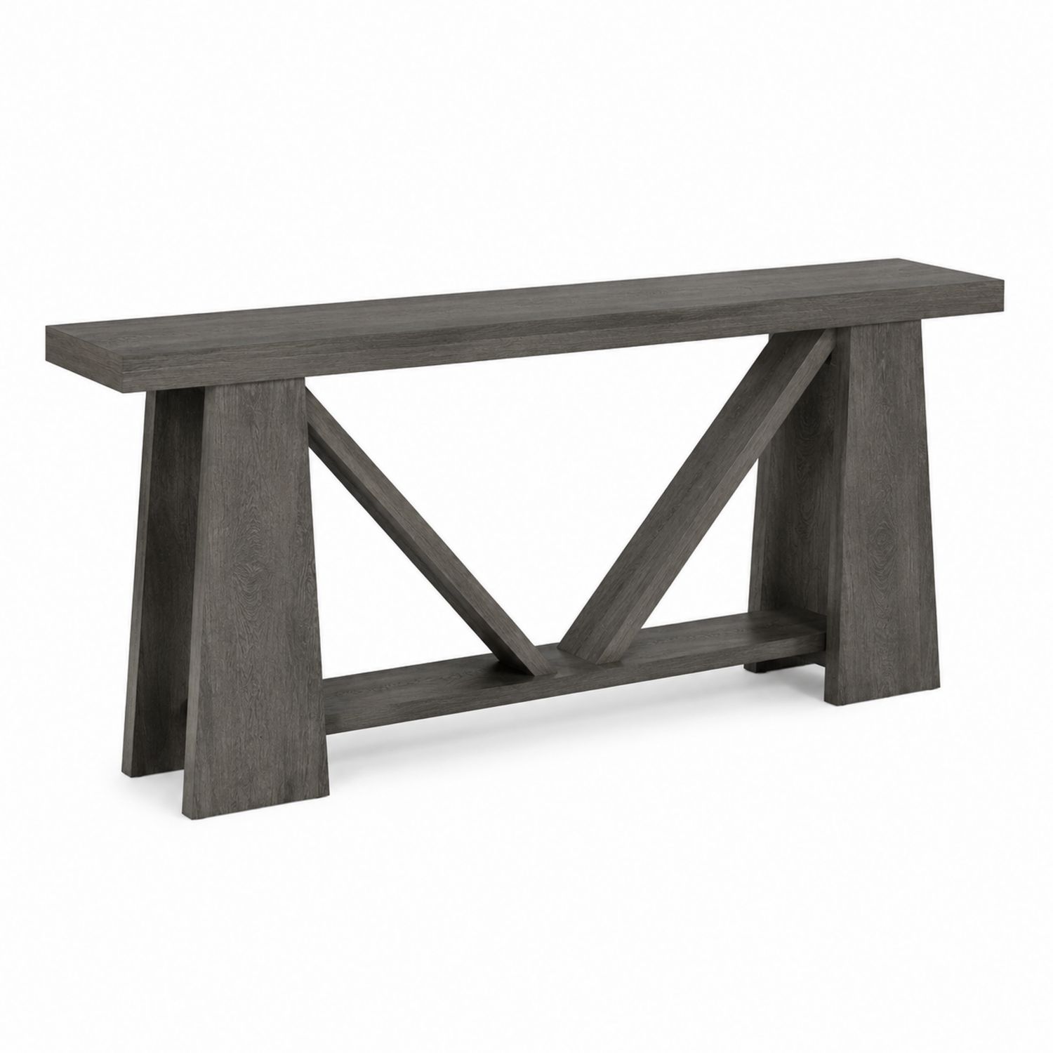 Konsolentisch rechteckig 150x40x80 cm Holz Dunkelgrau
